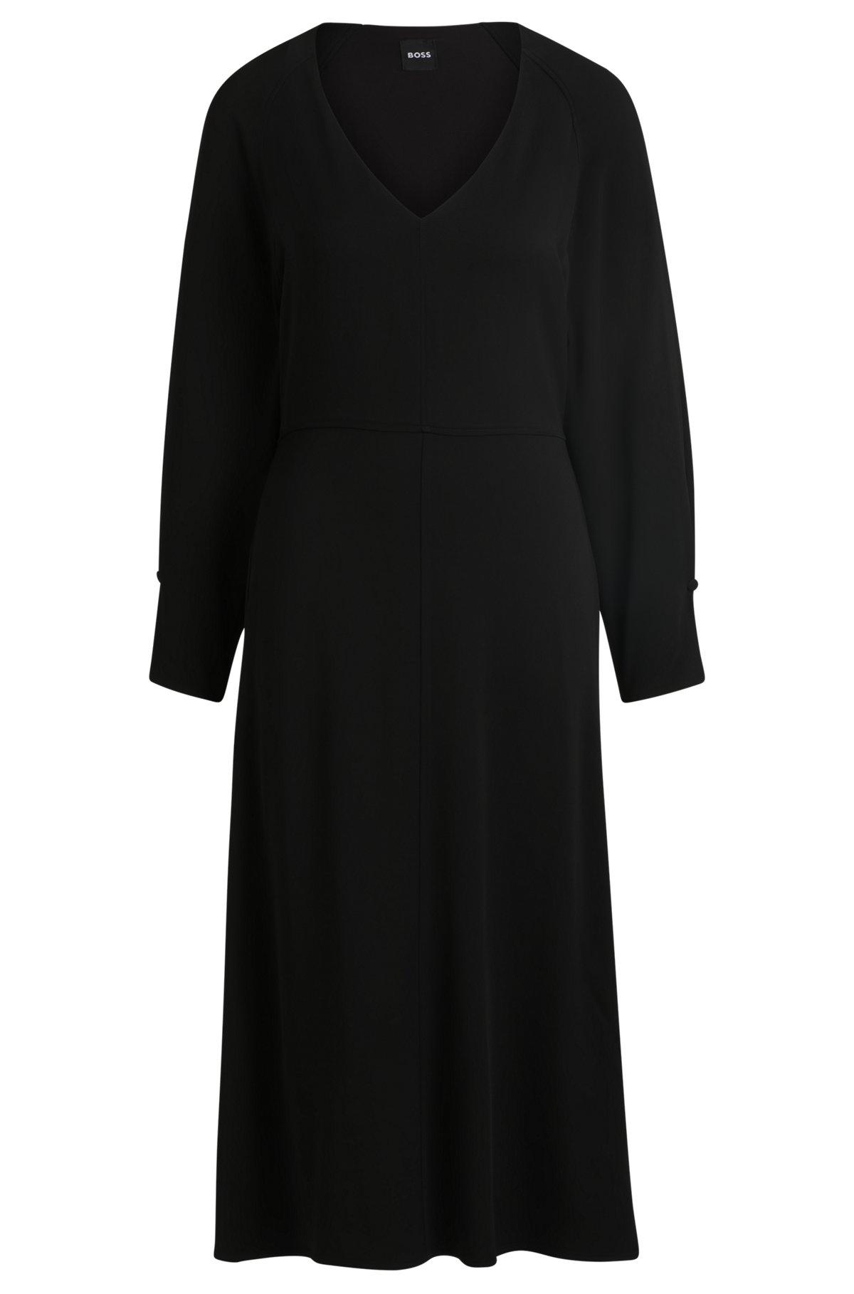 V-neck dress with button cuffs Product Image