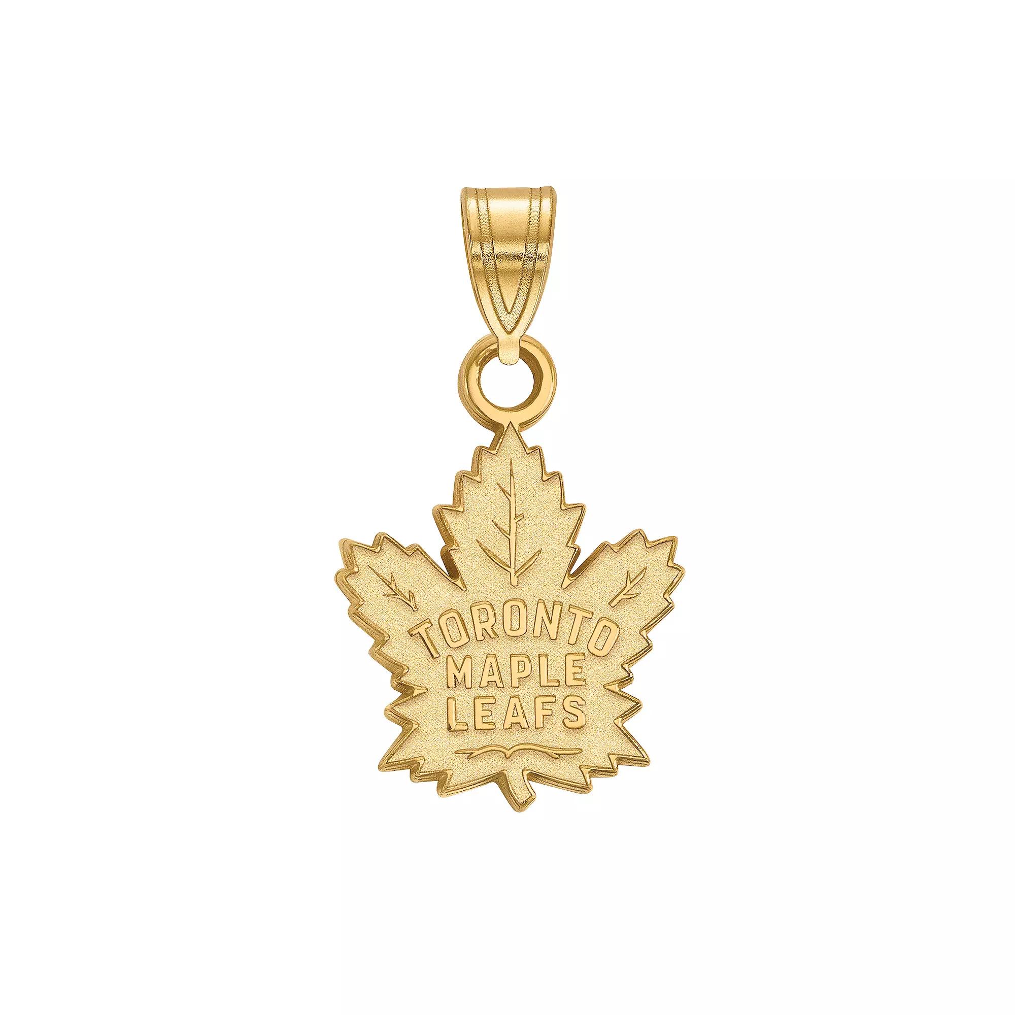 LogoArt Toronto Maple Leafs Sterling Silver Small Pendant, Women's, Gold Over Sterling Product Image
