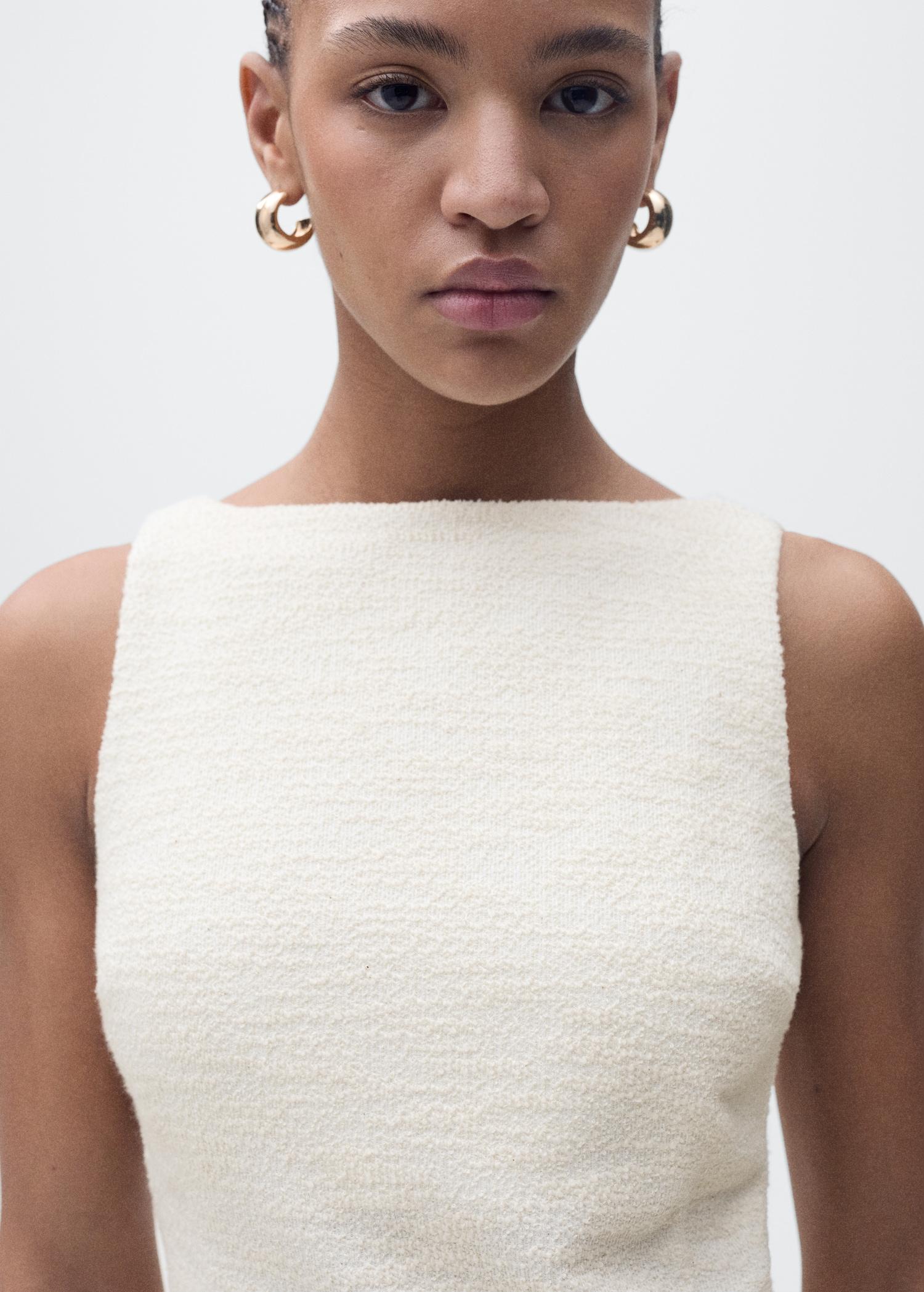 Short tweed dress - Women | MANGO USA Product Image