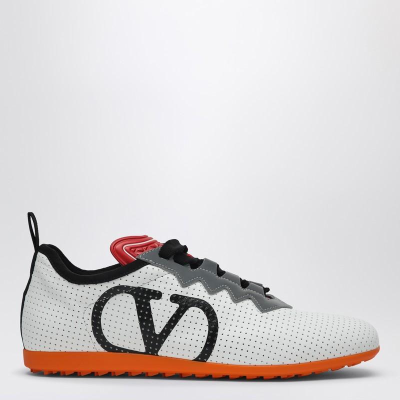 VALENTINO GARAVANI Chromathon Low-top Sneakers In Perforated Leather In Multi Product Image