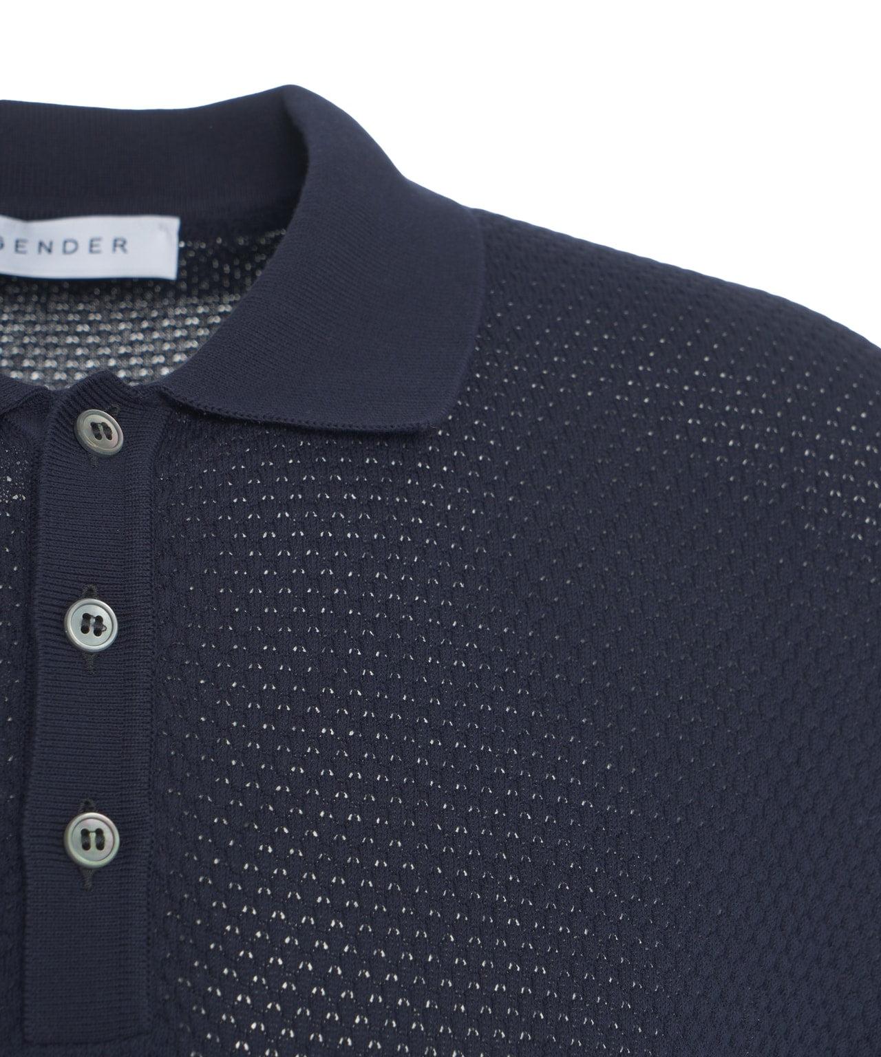 Knit polo shirt Product Image