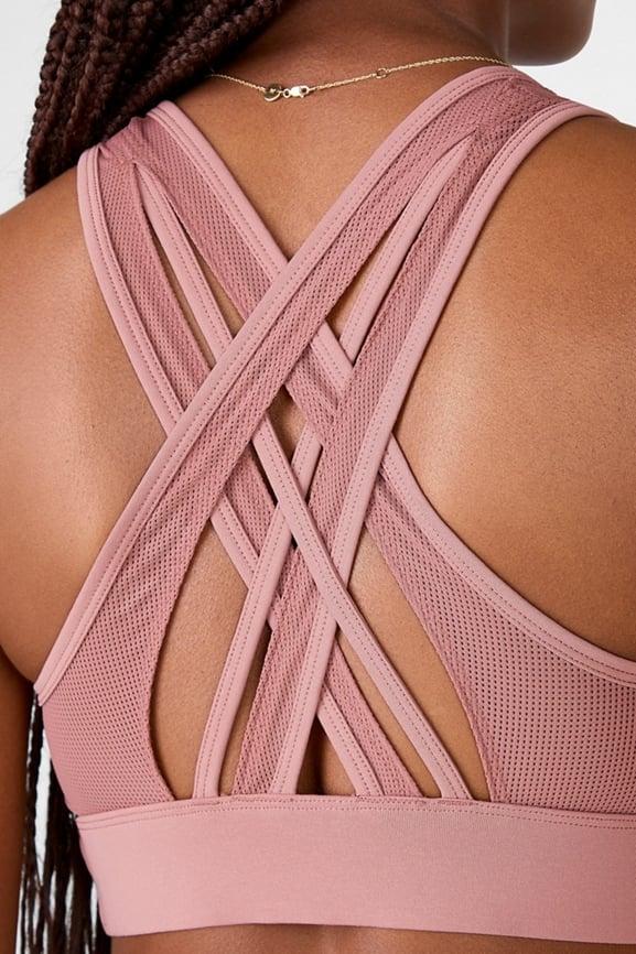 Fabletics Faye Medium Impact Sports Bra II Womens white plus Size 4X Product Image