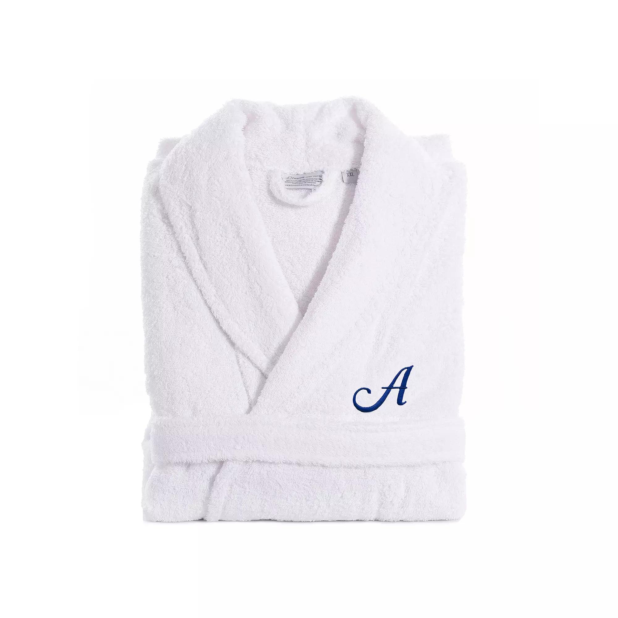 Linum Home Textiles Turkish Cotton Personalized Unisex Tie Front Terry Bathrobe, Adult Unisex,  Product Image