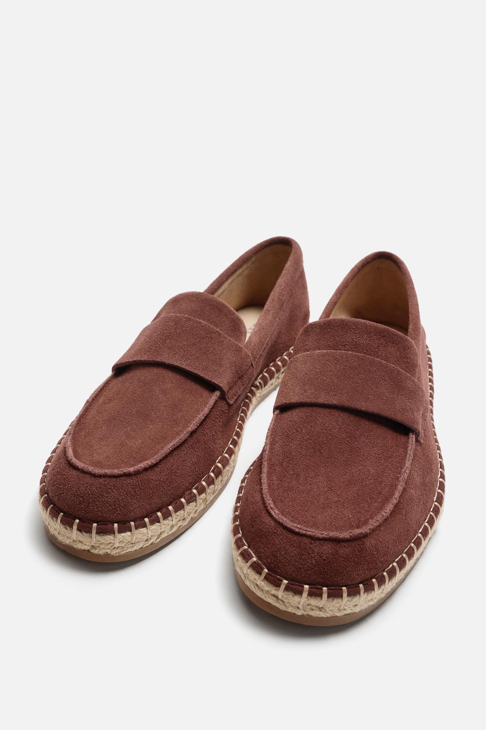 LEATHER MOCCASIN ESPADRILLES Product Image