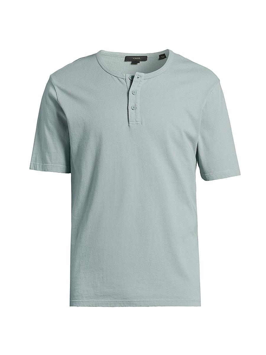 Mens Garment-Dyed Cotton Henley Product Image