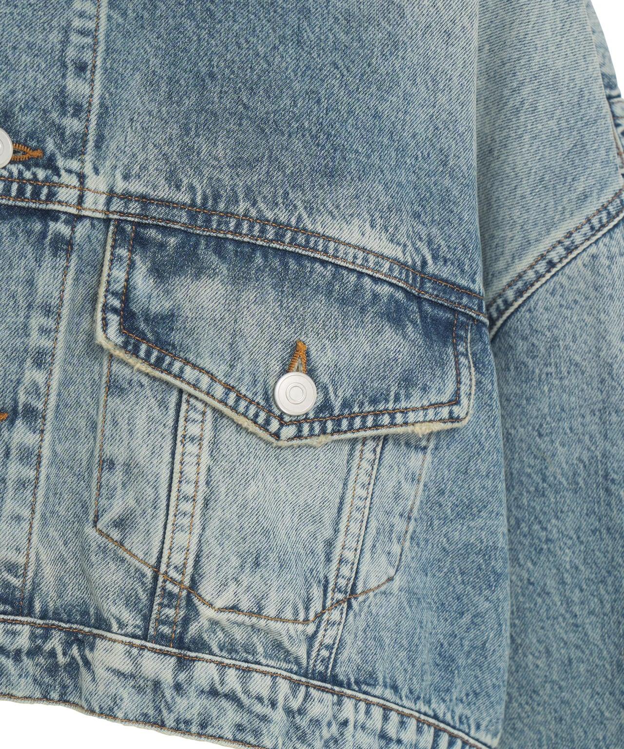 Cropped denim jacket Product Image