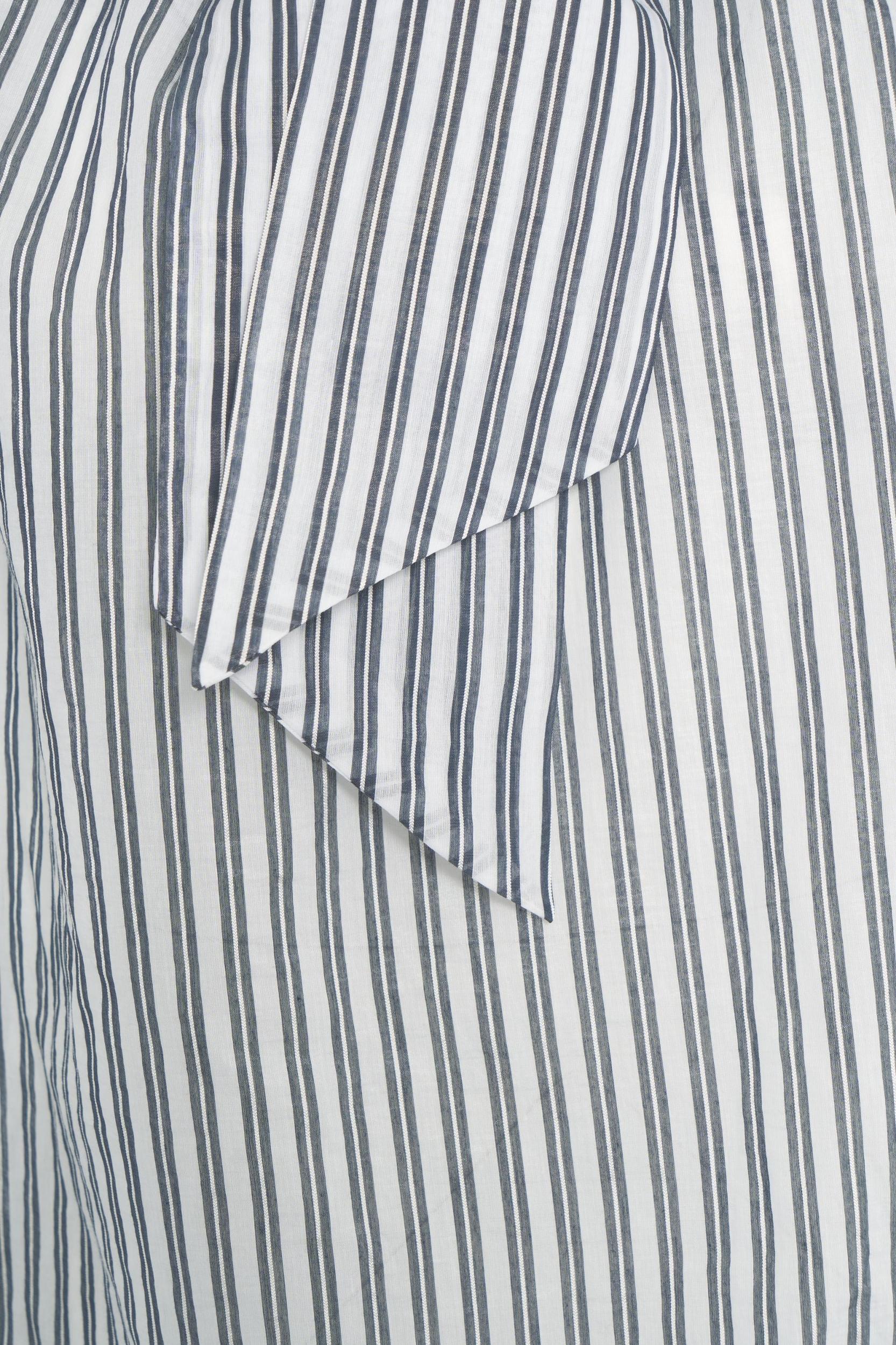 Striped blouse with bow tie detail Product Image