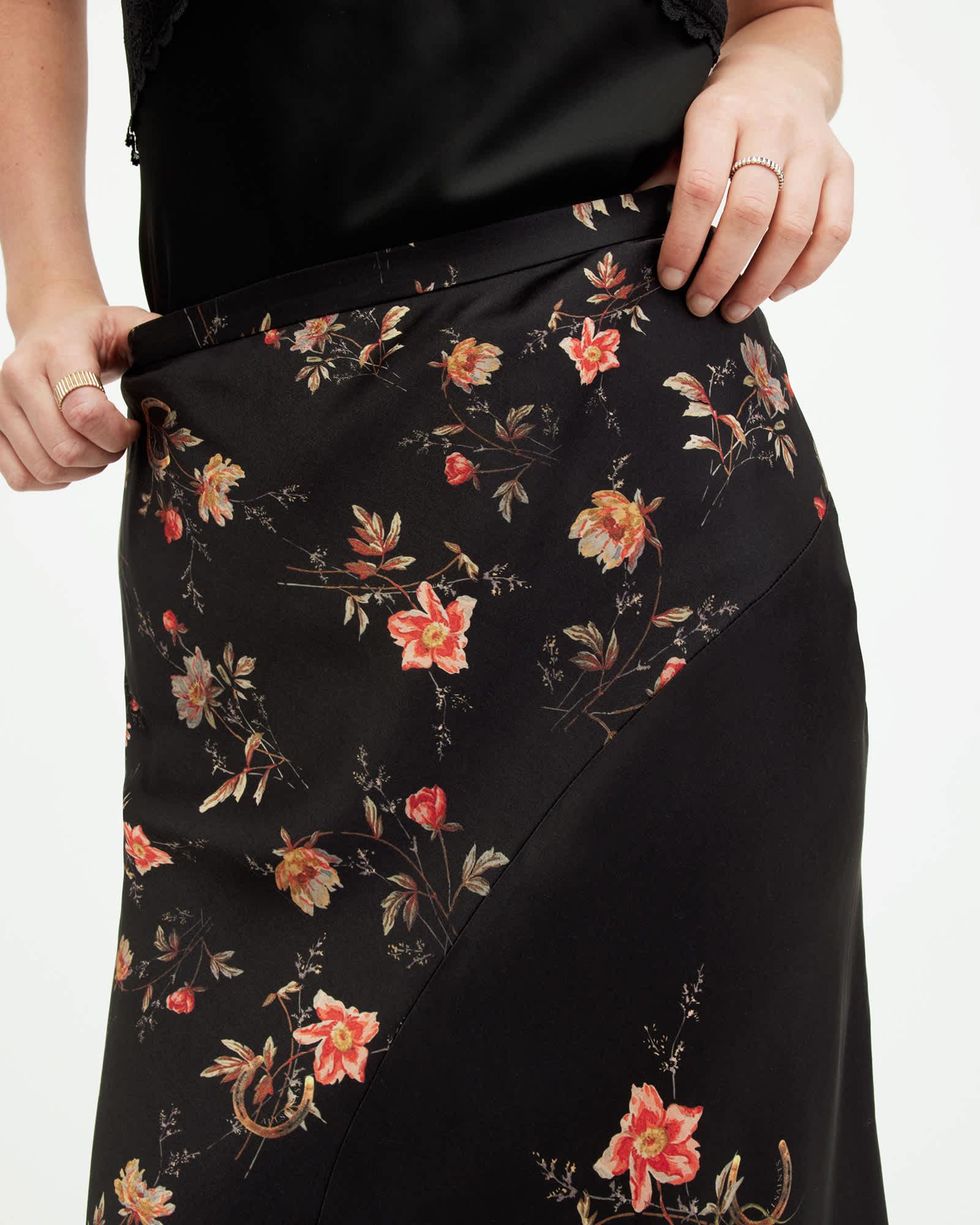 Luisa Tanana Floral Print Midi Skirt Product Image