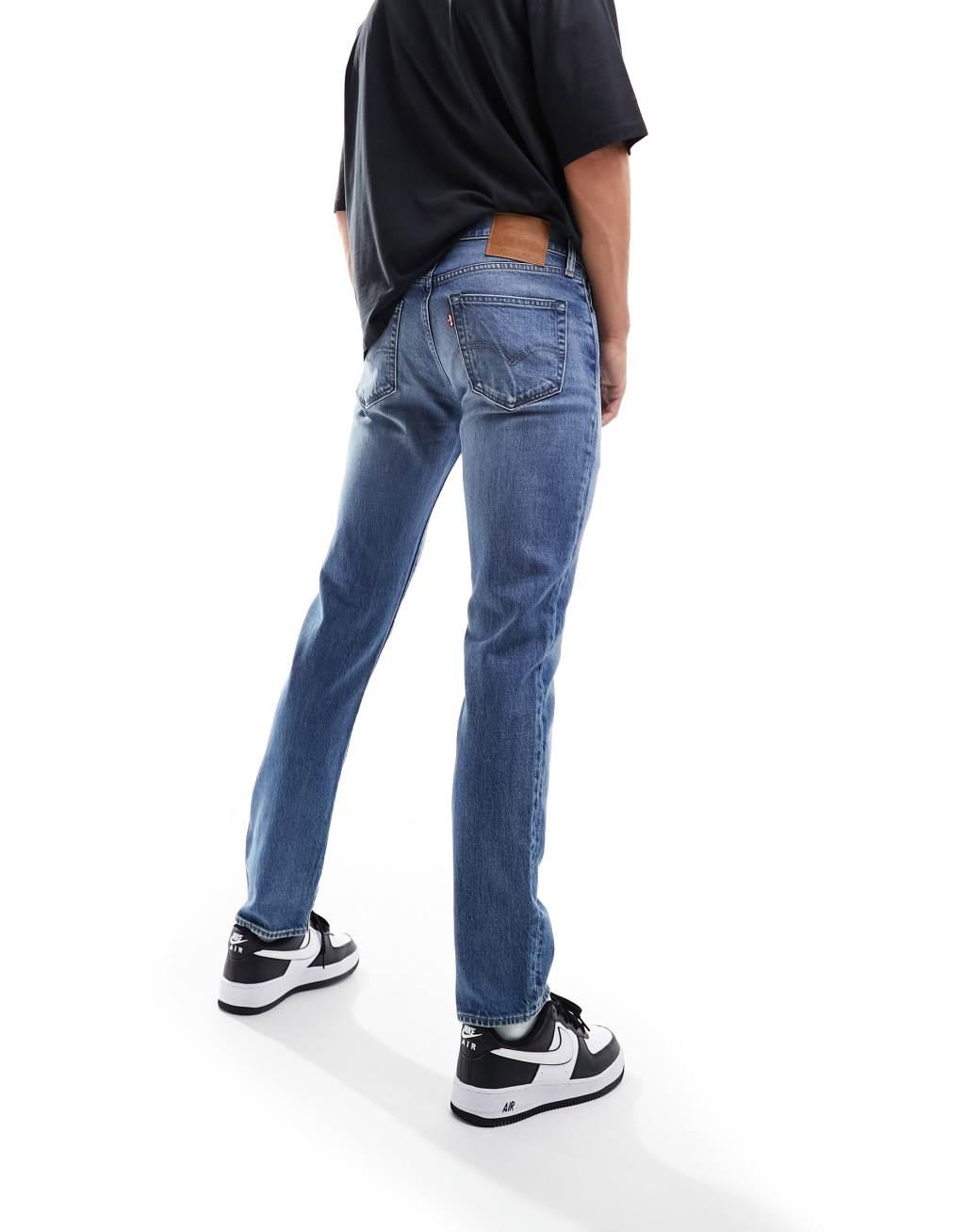 Levi's 511 slim fit jeans in mid blue Product Image