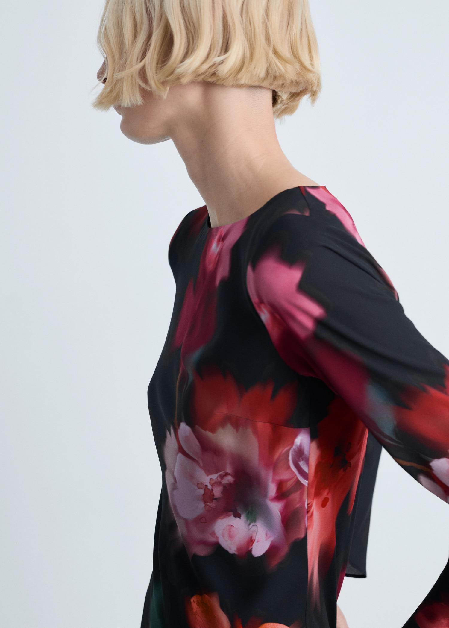 Floral-print midi-dress - Women | MANGO USA Product Image