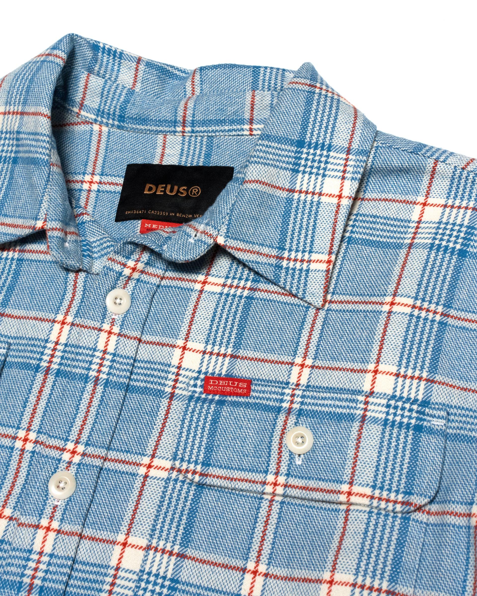 Vacay Check Shirt - Sky Blue Product Image