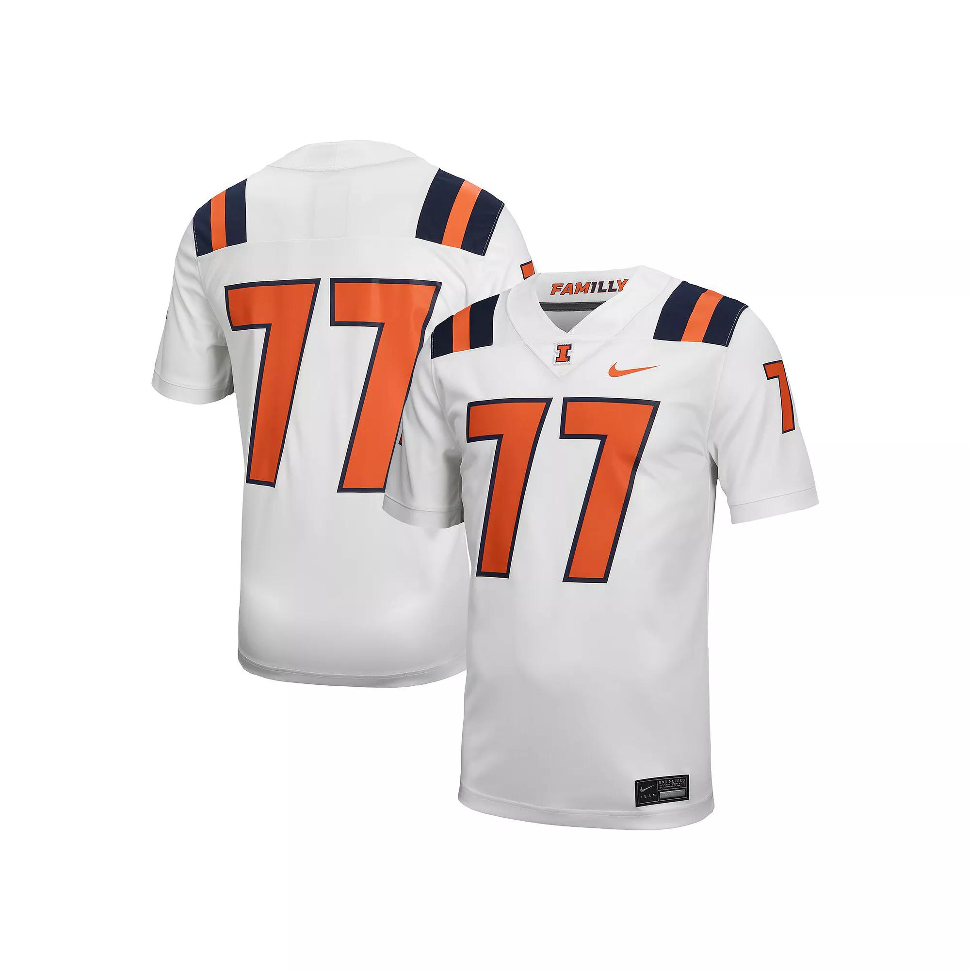 Men's Nike #77 White Illinois Fighting Illini Untouchable Football Jersey,  Product Image