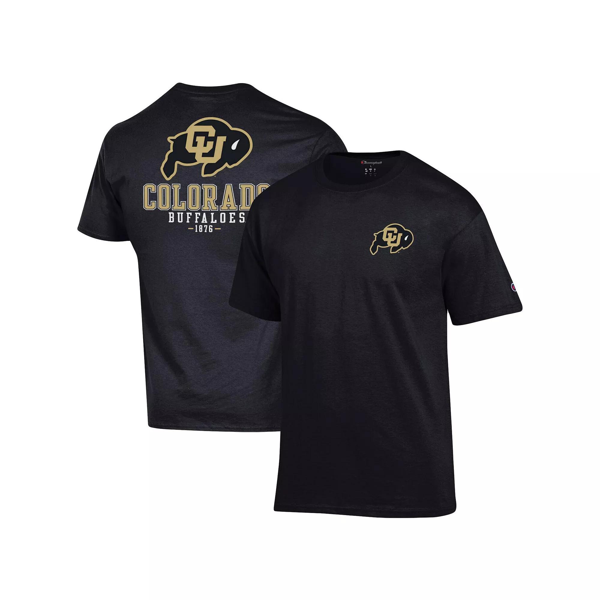 Men's Champion Black Colorado Buffaloes Stack 2-Hit T-Shirt, Size: Small Product Image