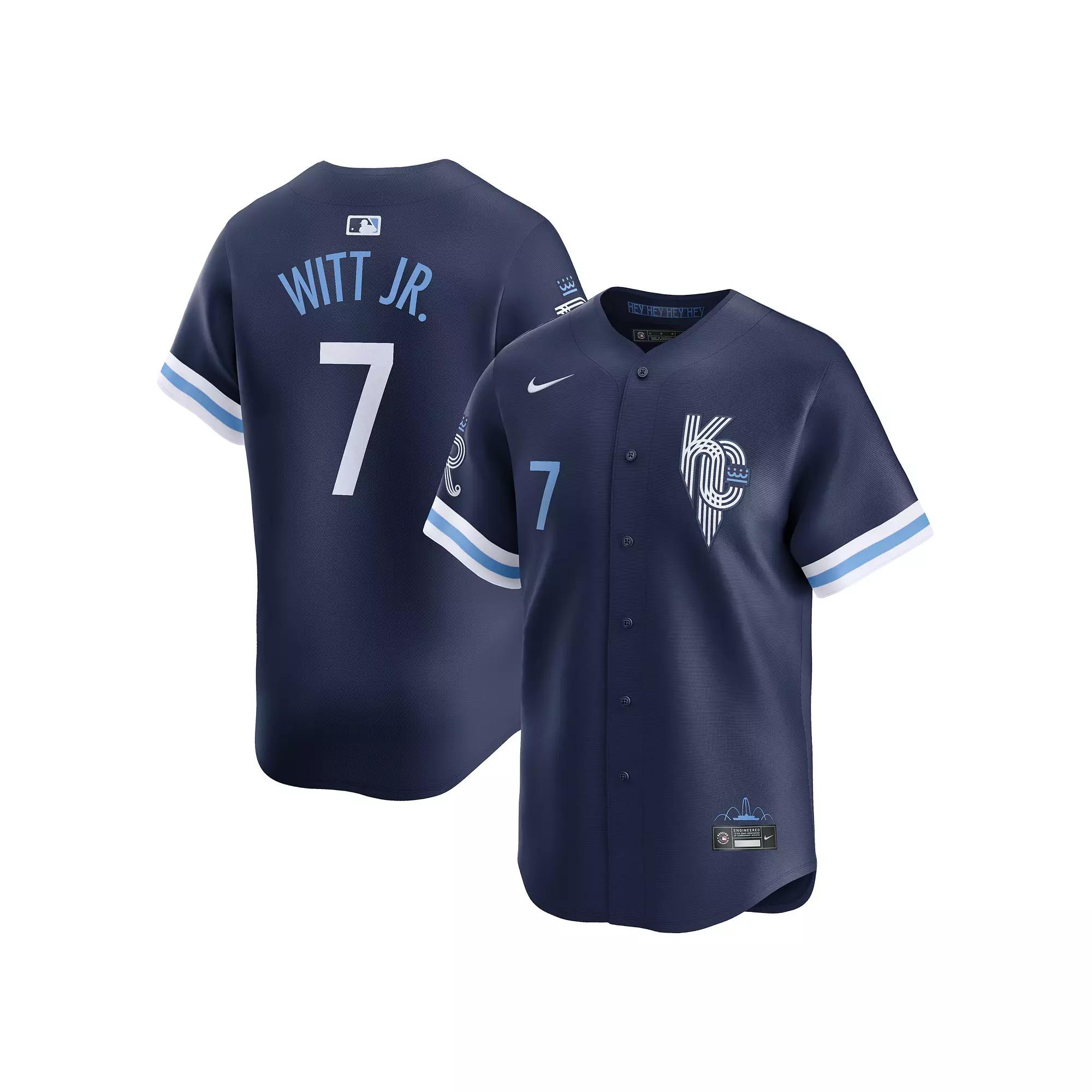 Men's Nike Bobby Witt Jr. Navy Kansas City Royals City Connect Limited Jersey,  Product Image