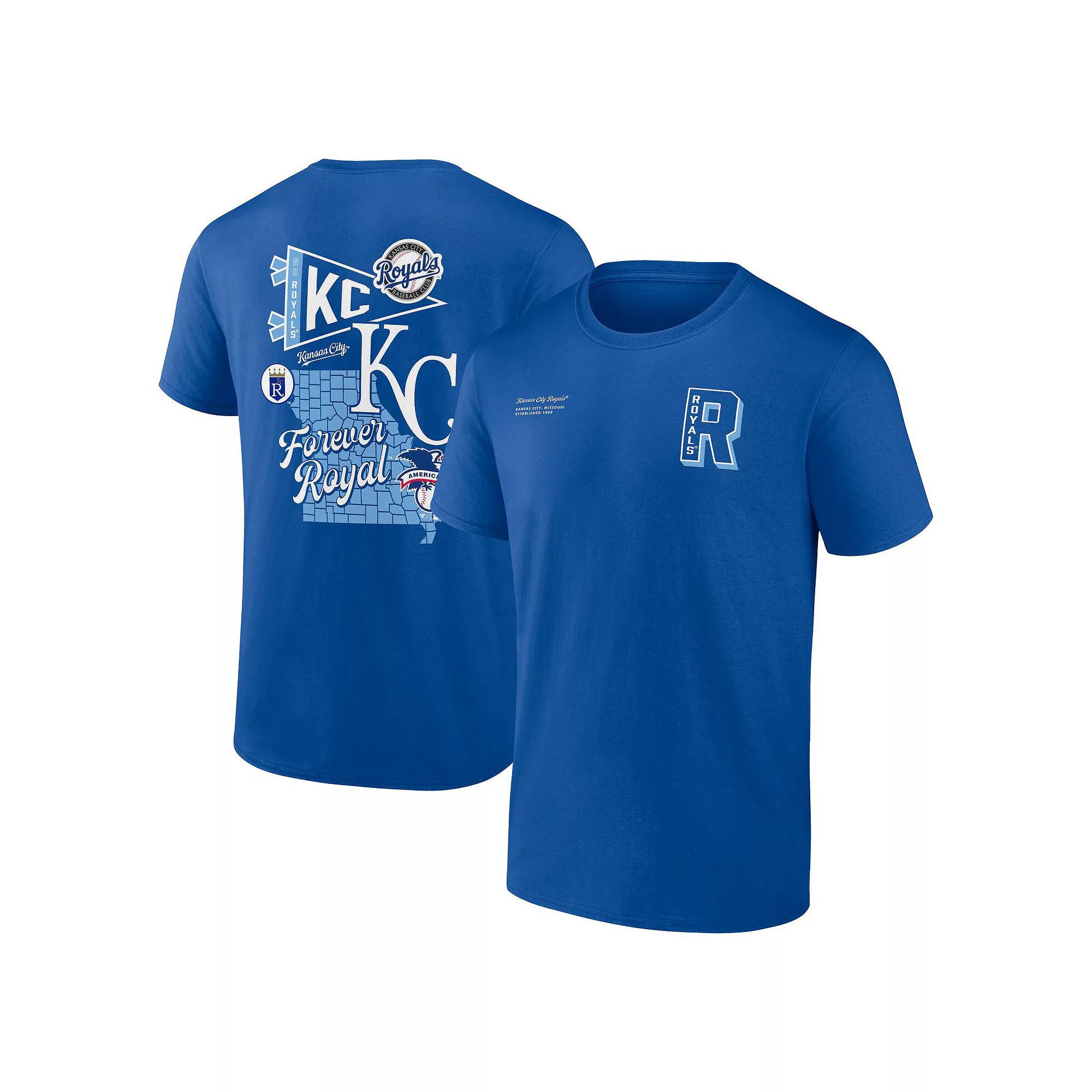 Men's Fanatics Branded Royal Kansas City Royals Split Zone T-Shirt,  Product Image