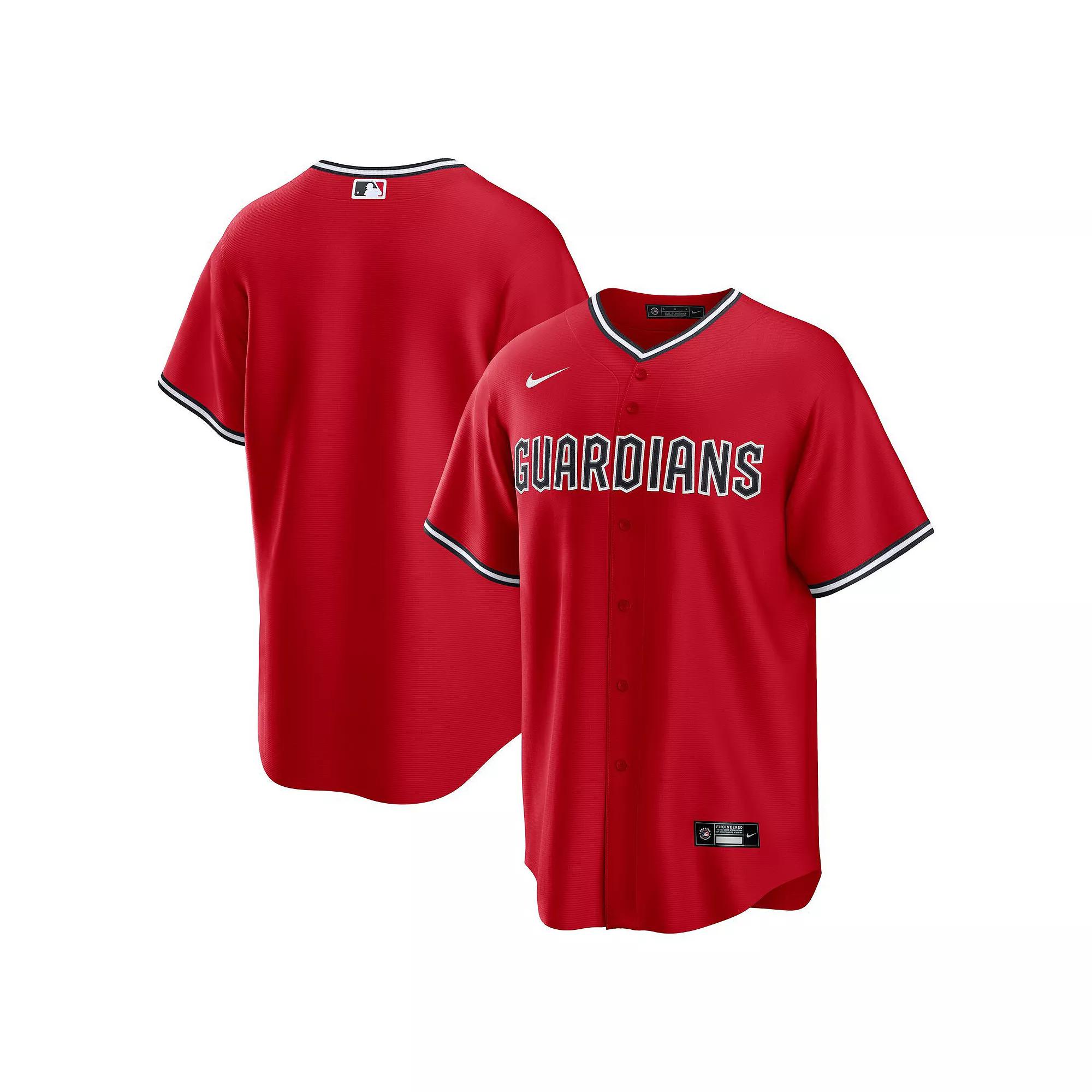 Men's Nike Red Cleveland Guardians Replica 2.0 Alternate Jersey,  Product Image