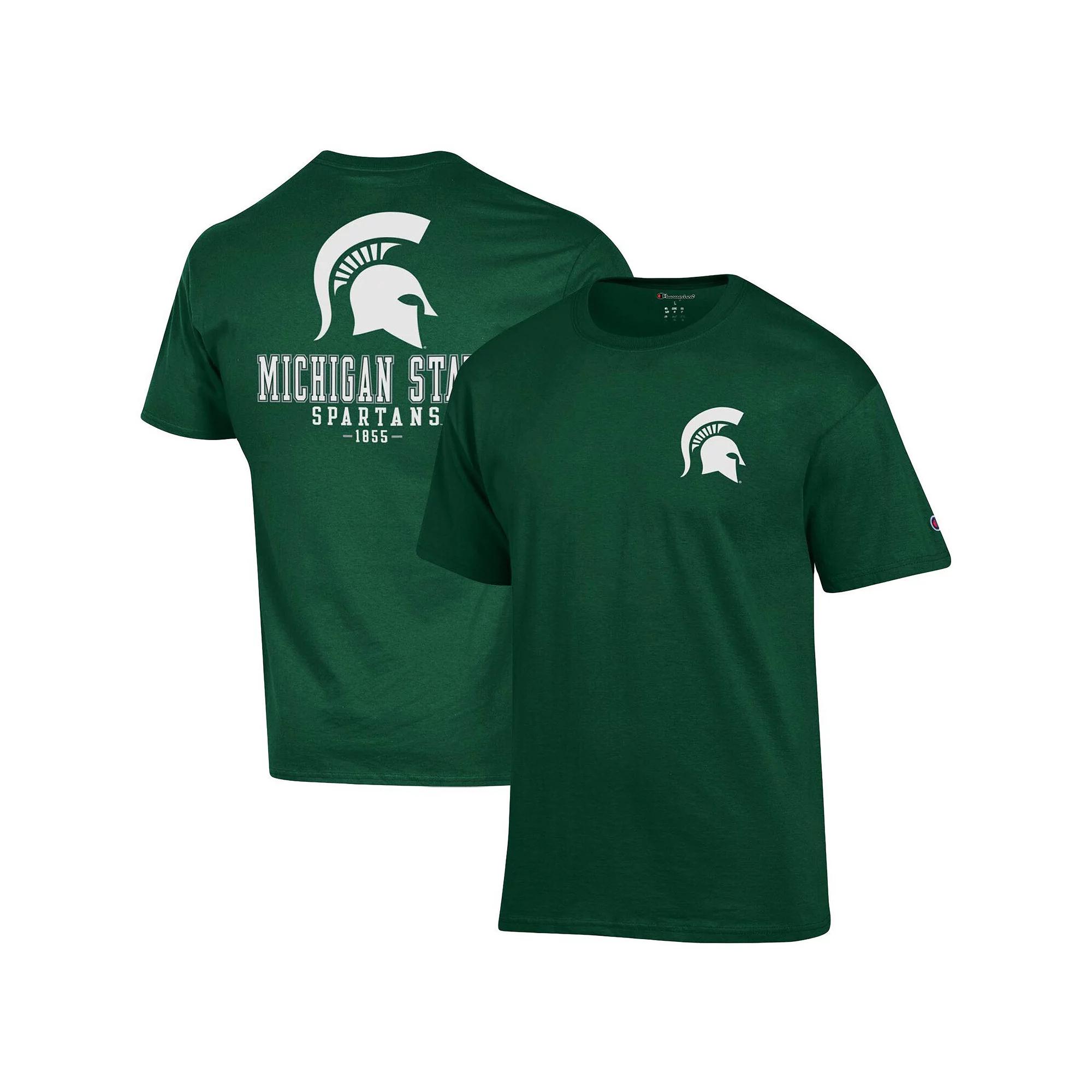 Men's Champion Green Michigan State Spartans Stack 2-Hit T-Shirt,  Product Image