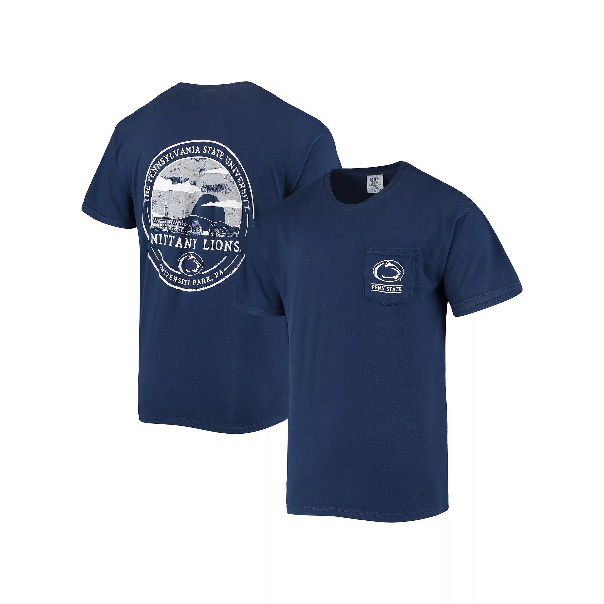 Men's Navy Penn State Nittany Lions Circle Campus Scene T-Shirt, Size: Large, Blue Product Image