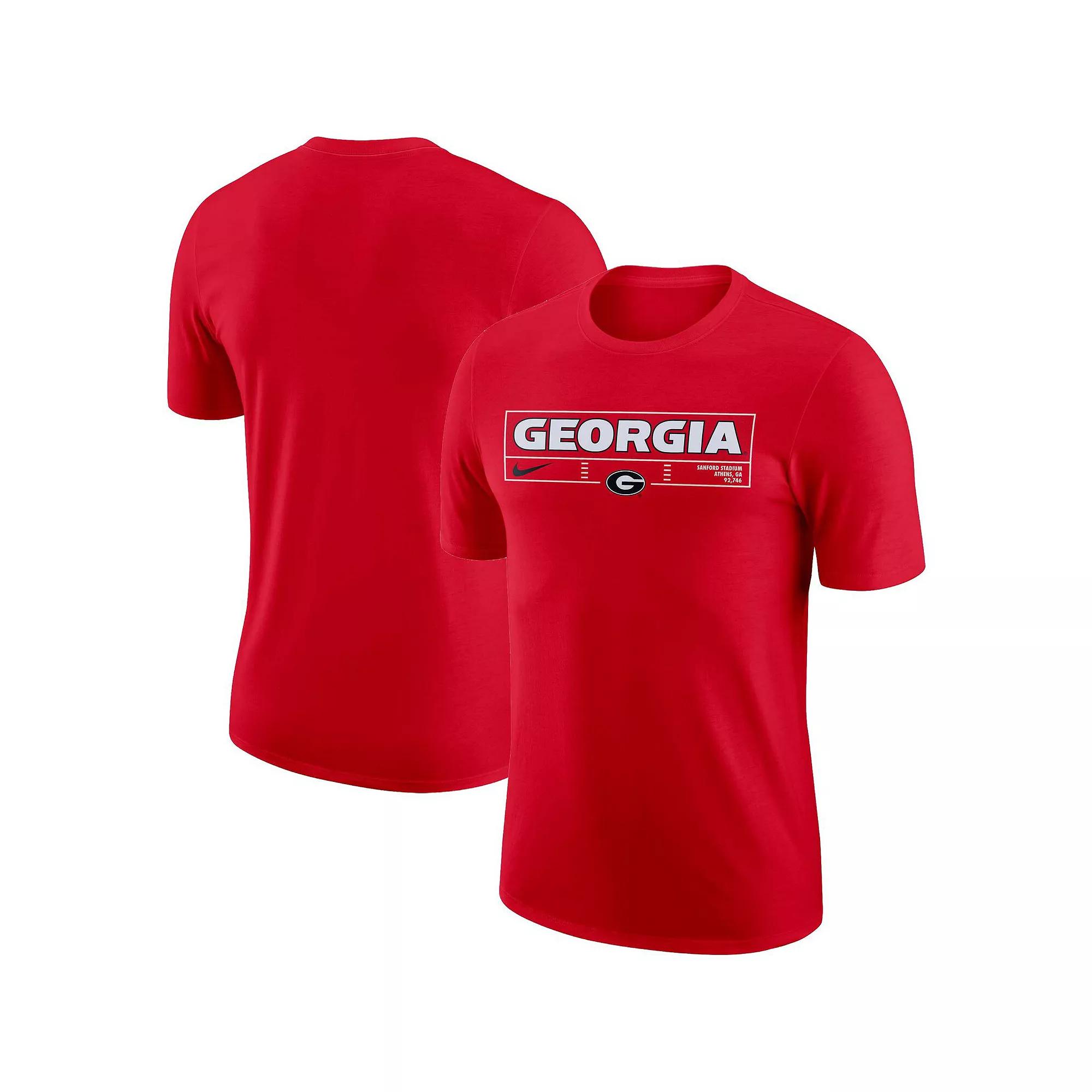 Men's Nike Red Georgia Bulldogs Wordmark Stadium T-Shirt, Size: Medium Product Image