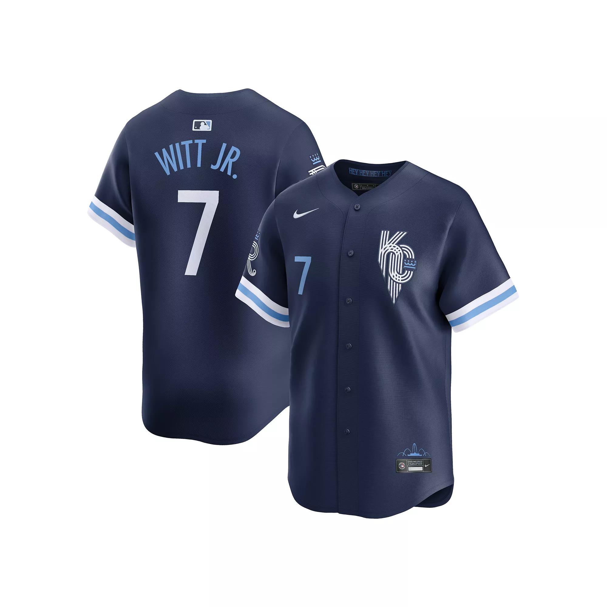 Men's Nike Bobby Witt Jr. Navy Kansas City Royals City Connect Limited Jersey,  Product Image