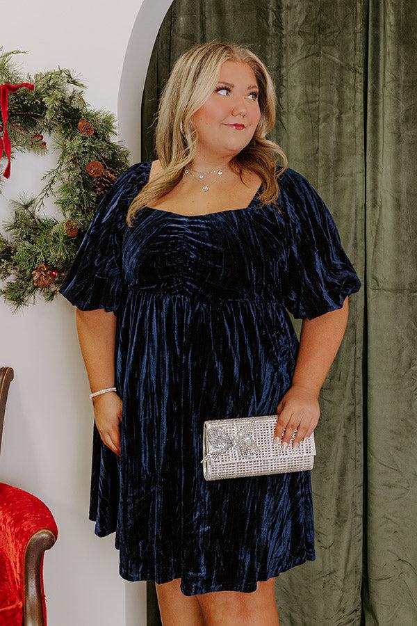 Moonlit Dance Velvet Mini Dress Curves Product Image