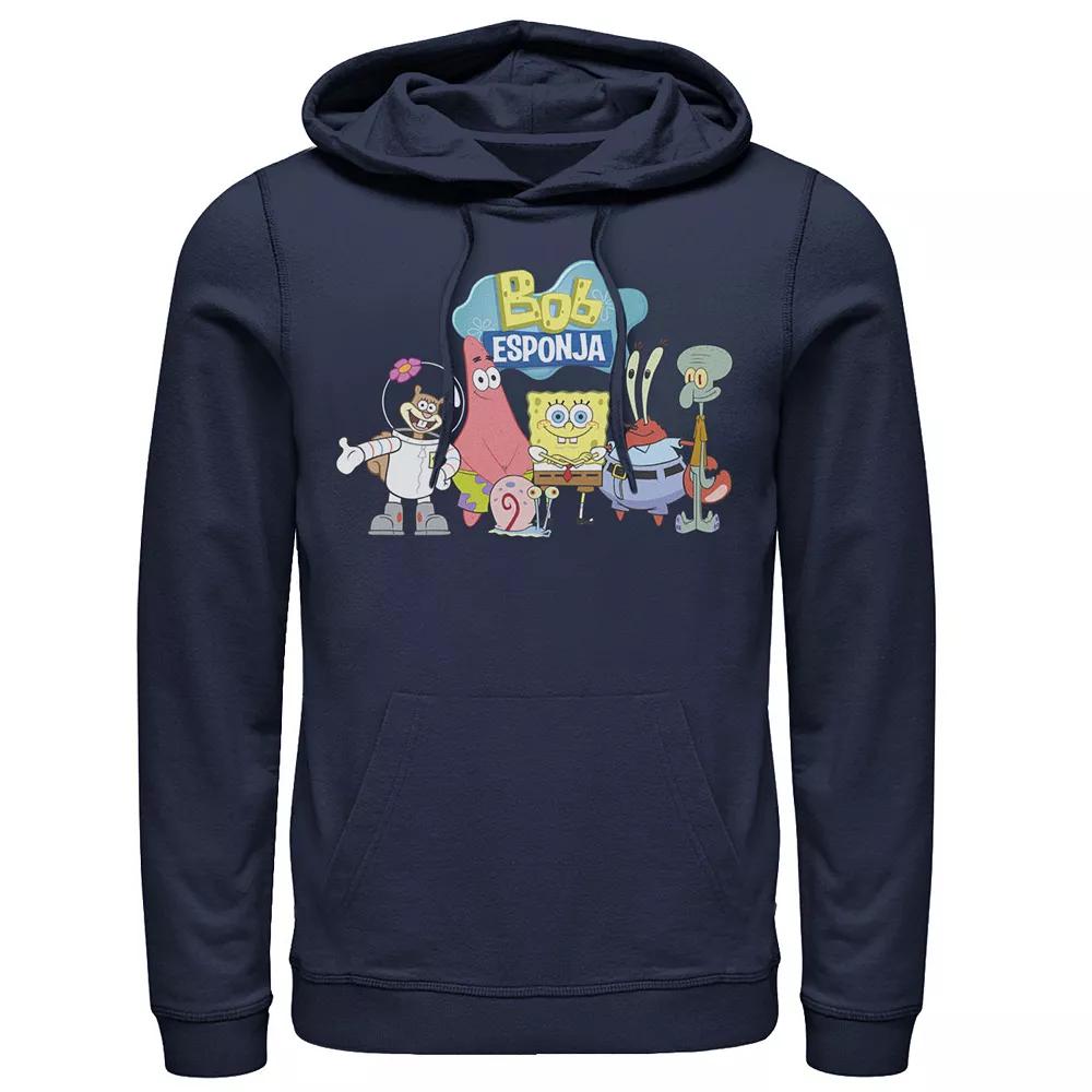 Men's Nickelodeon SpongeBob SquarePants Bob Esponja Happy Group Shot Graphic Hoodie,  Product Image