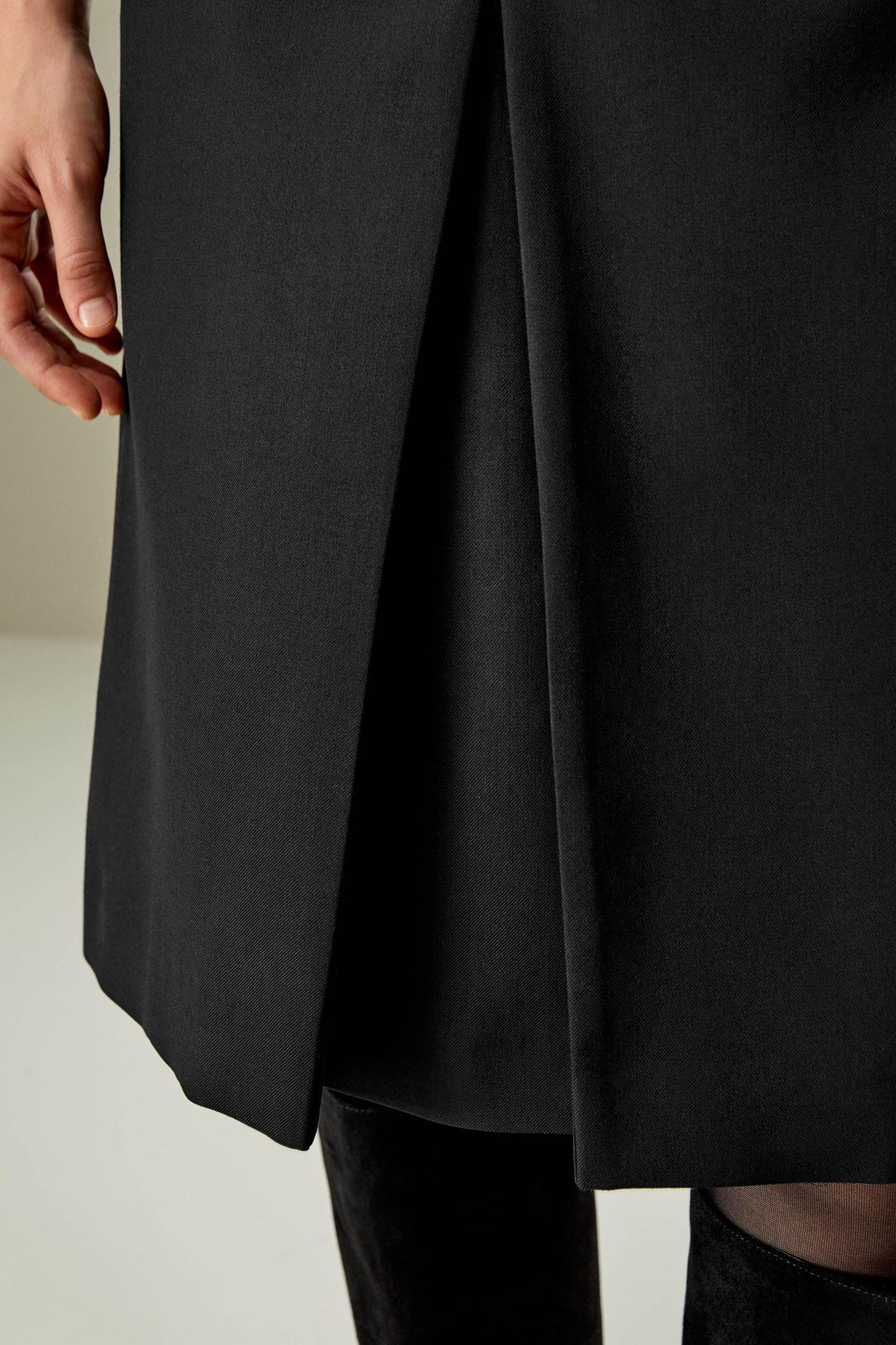 LILYSILK Womens Wool Skirt - Black Wool Silk - Perfect Wardrobe Staples Basic Style Bottoms 16 Product Image