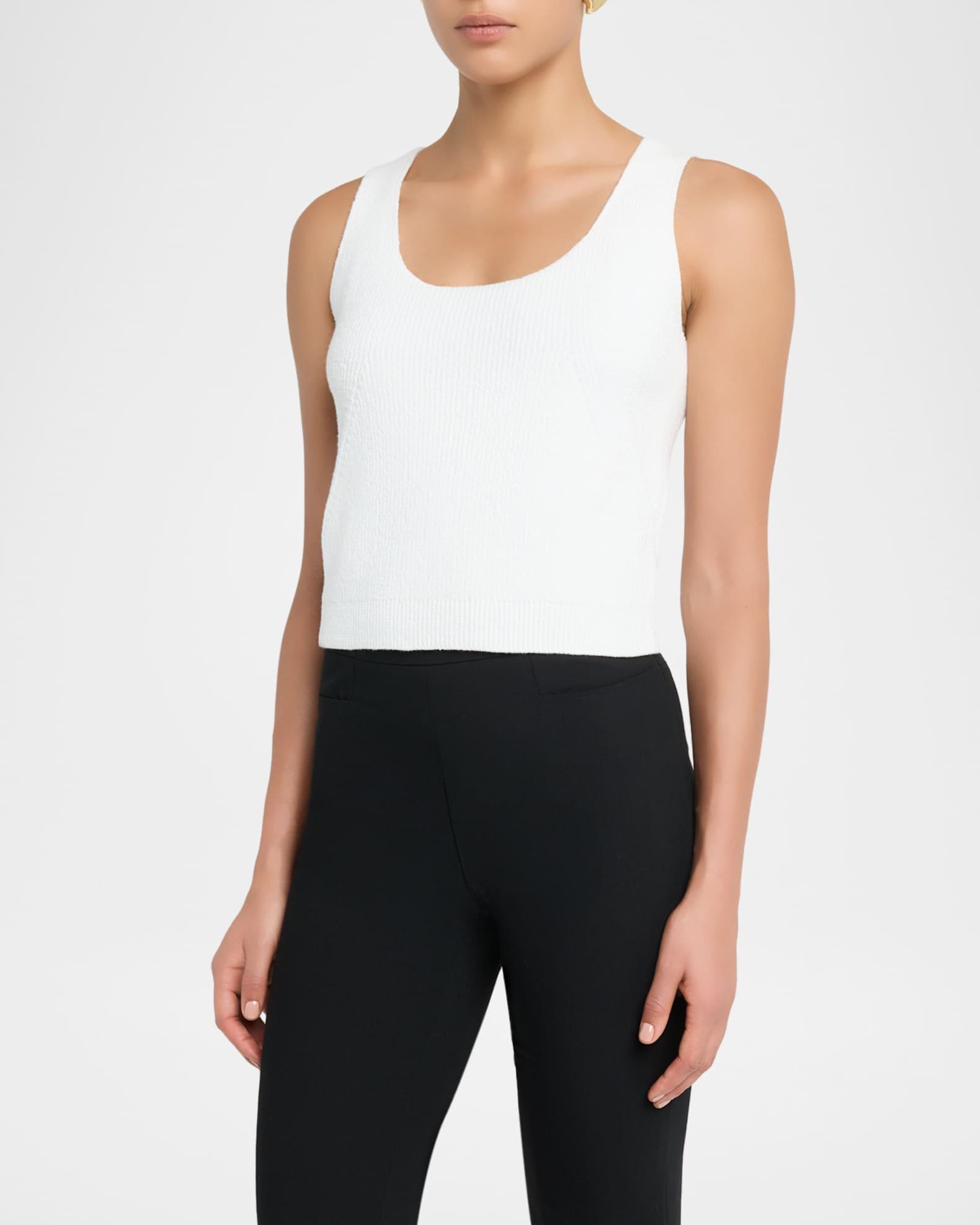 Rib-Knit Scoop-Neck Shell Product Image