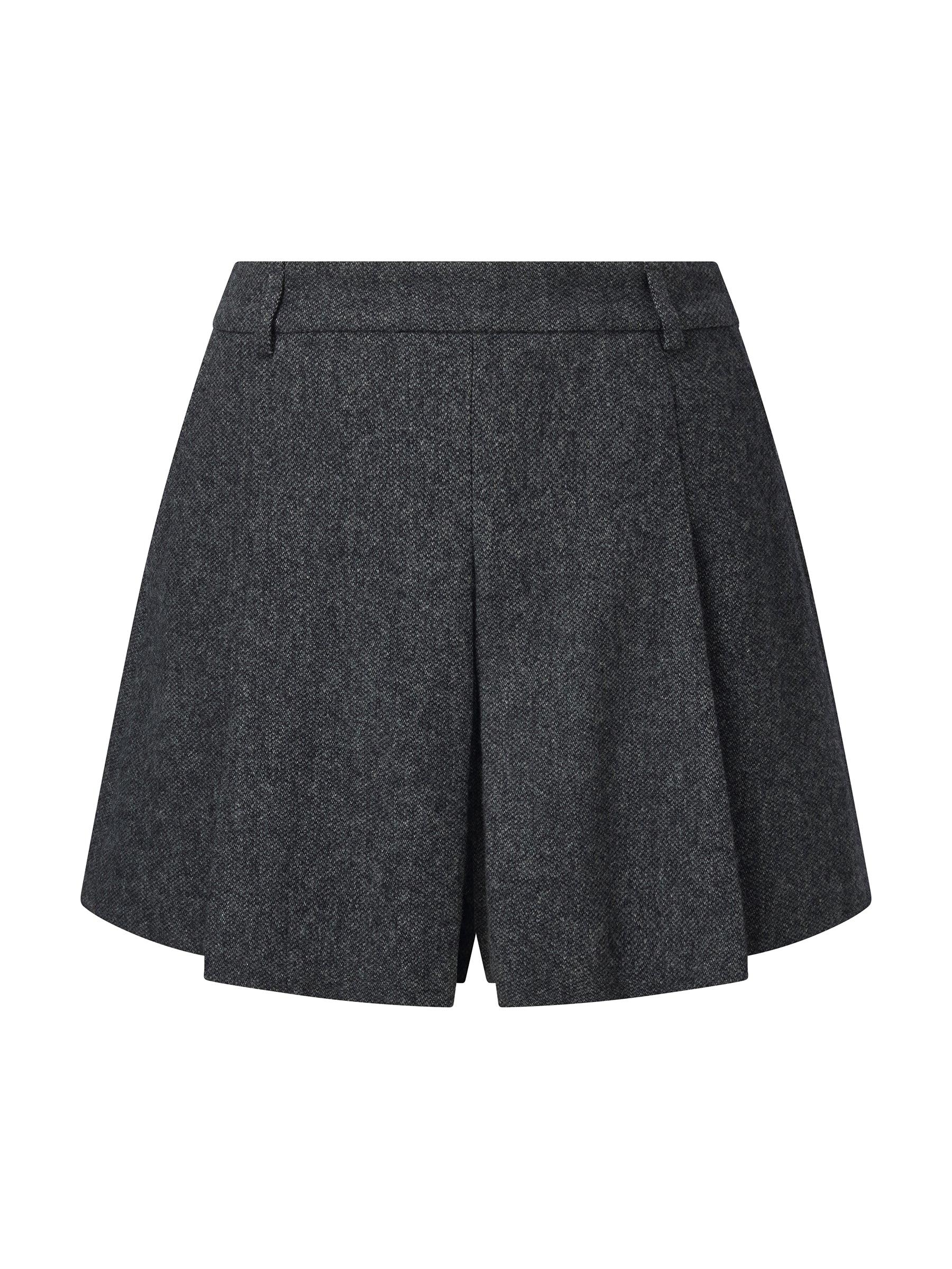 100% Washable Wool A-Line Women Culotte Skirt Product Image