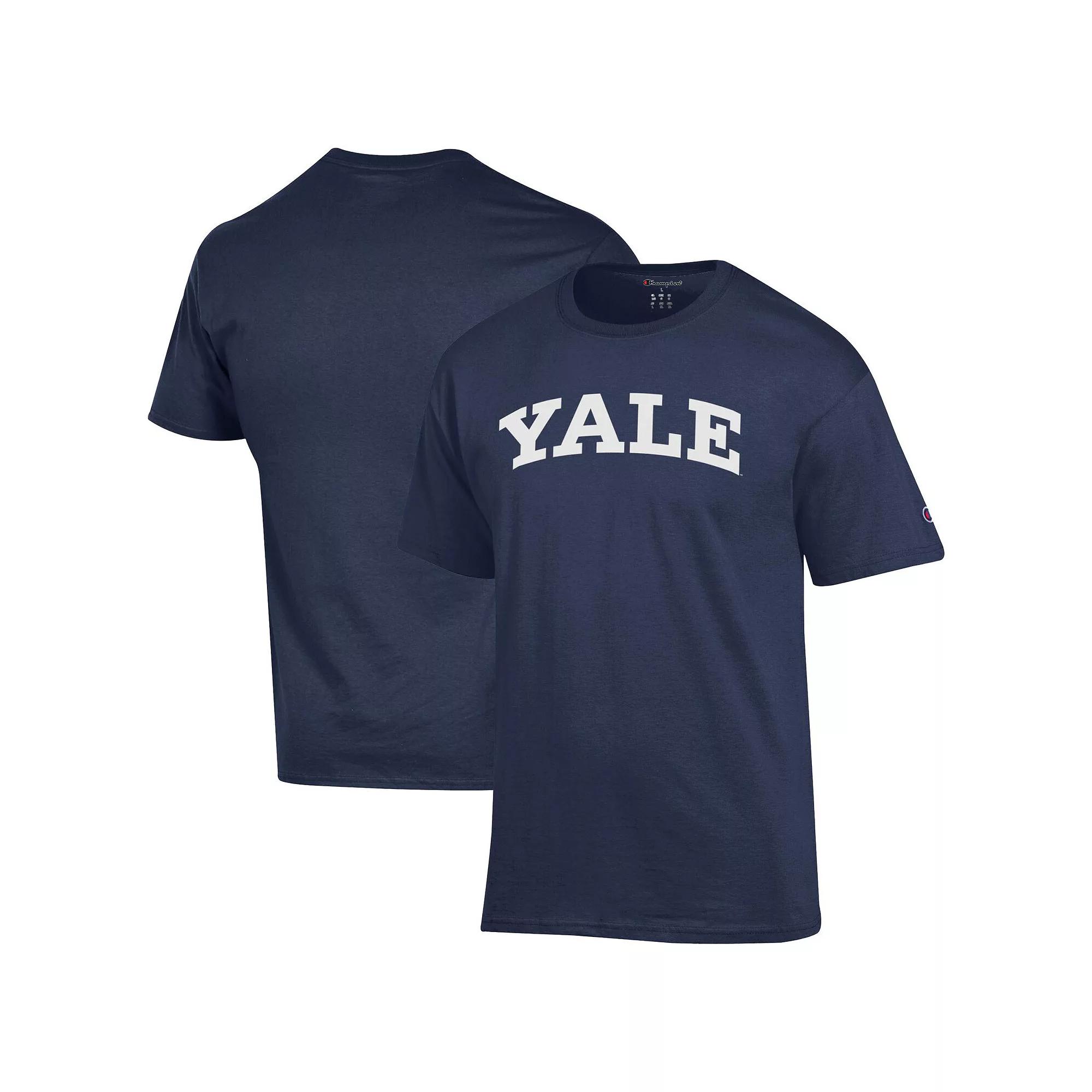 Men's Champion  Navy Yale Bulldogs Basic Arch T-Shirt, Size: Medium, Yal Blue Product Image