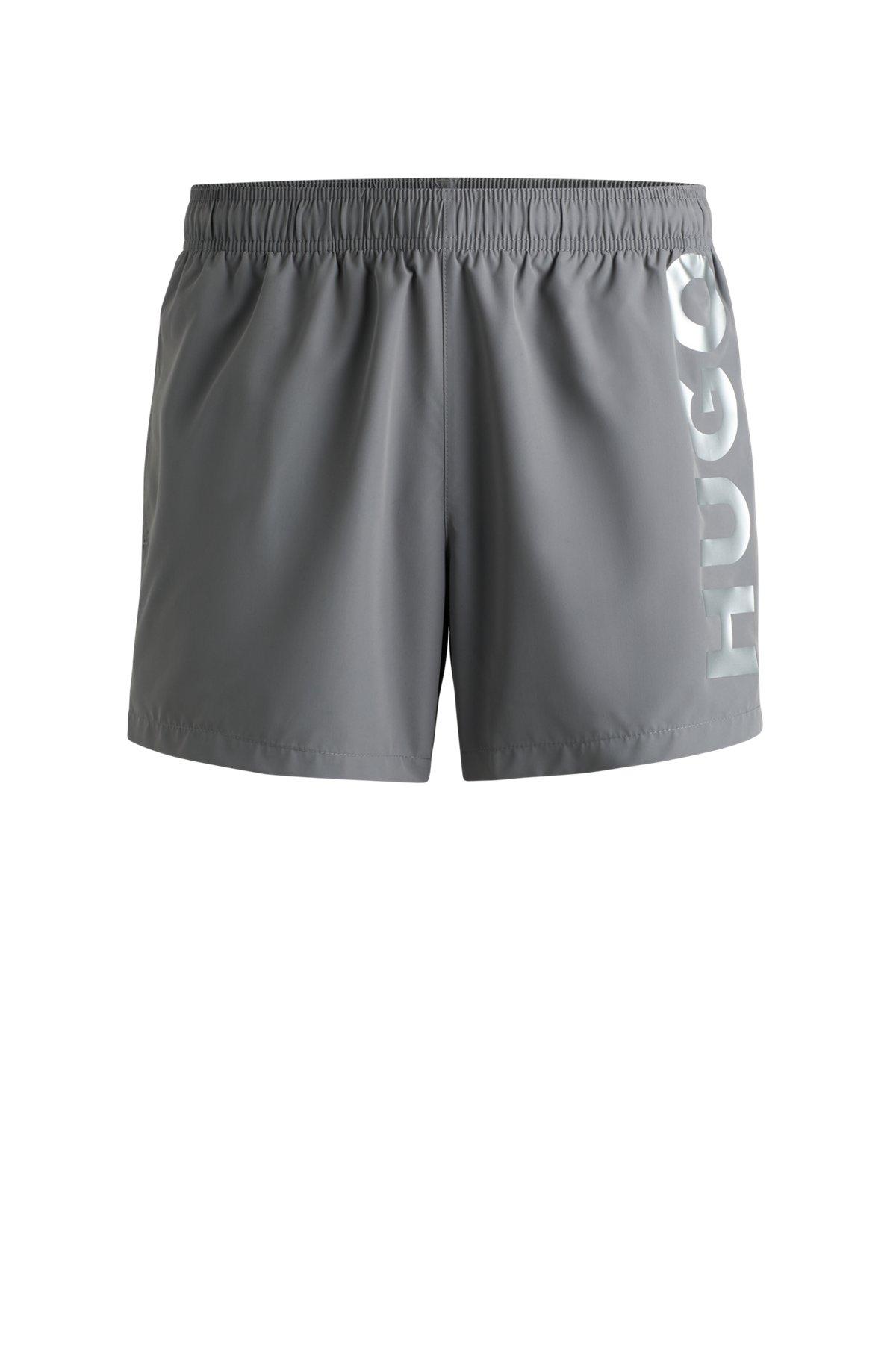 Fully lined swim shorts with vertical logo Product Image