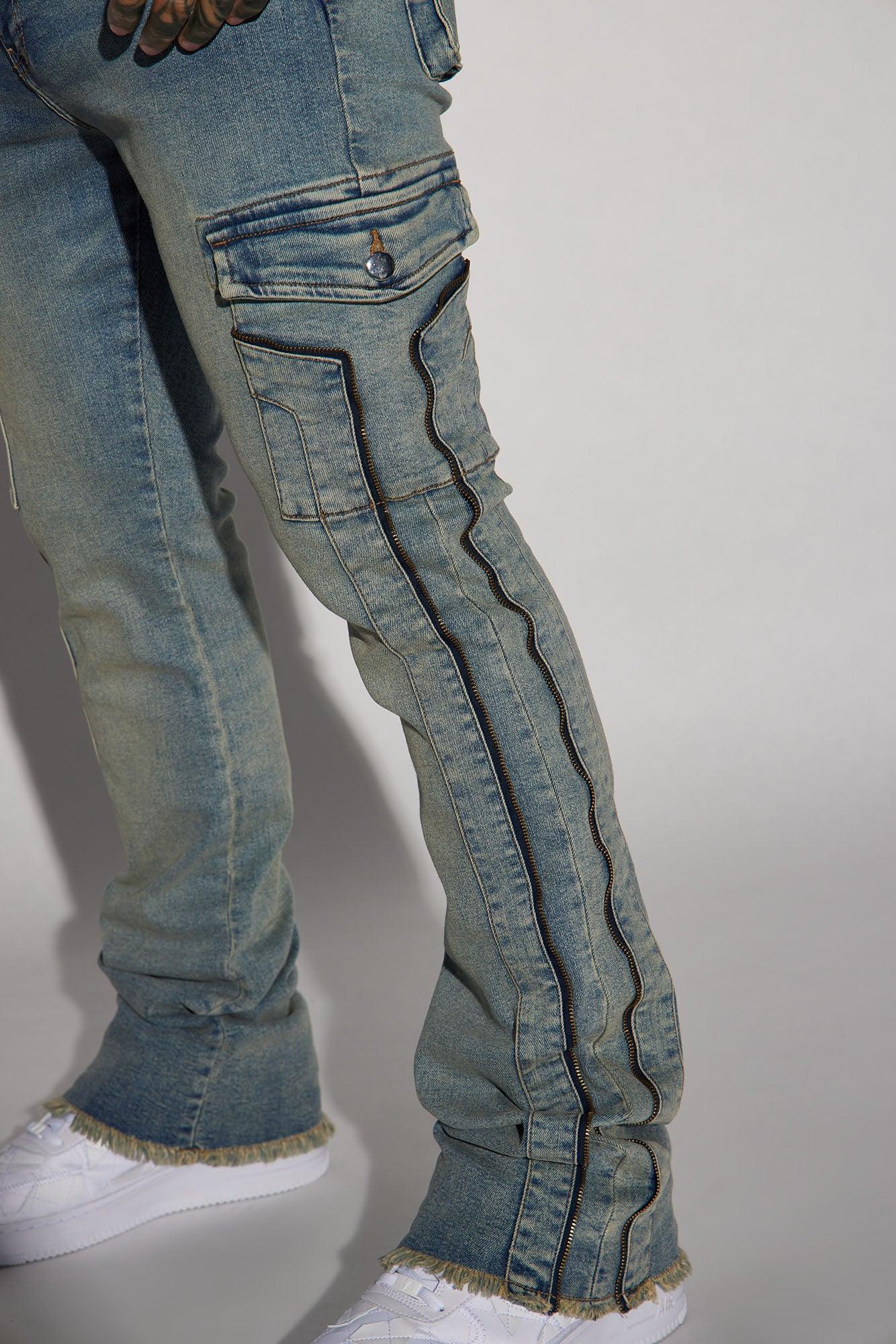 Hilltop Stacked Skinny Flare Jeans - Light Blue Wash Product Image