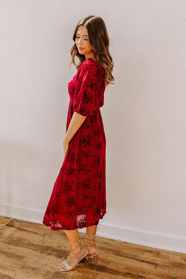 Merlot Muse Velvet Burnout Midi Product Image