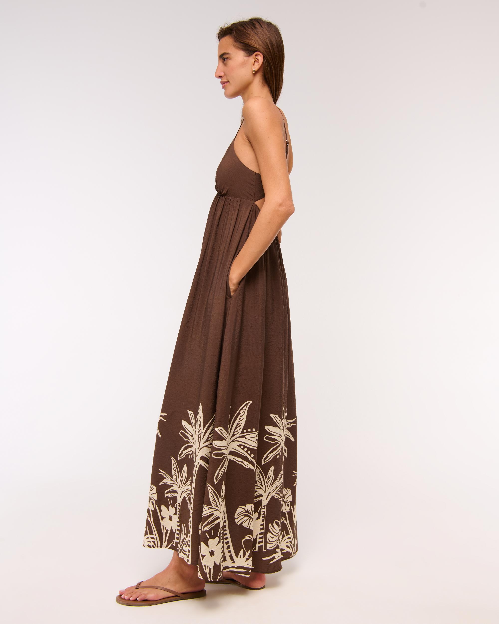 Bra-Free Clasp-Back Flowy Maxi Dress Product Image