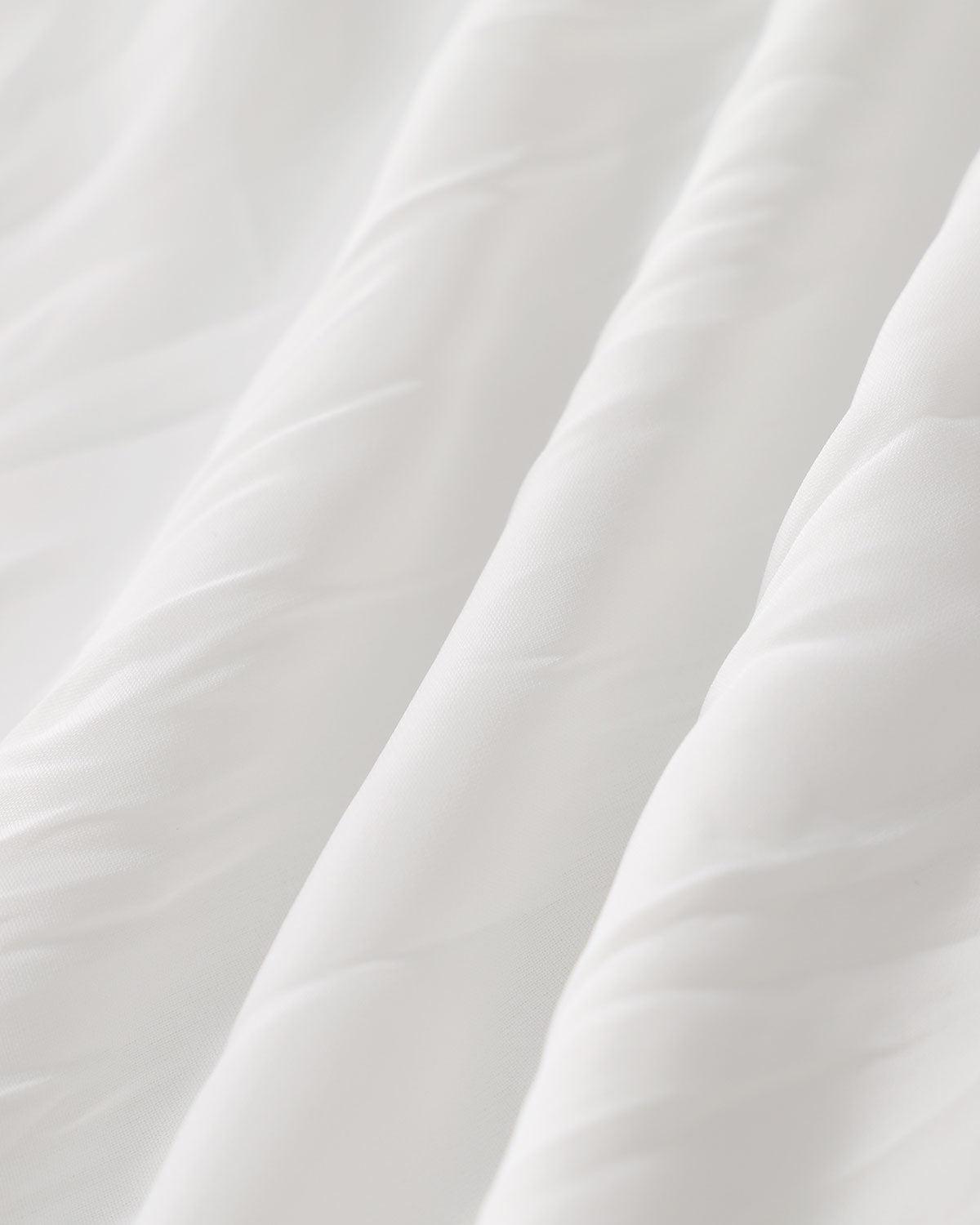 White Elastic Straight Waist Skirt Product Image