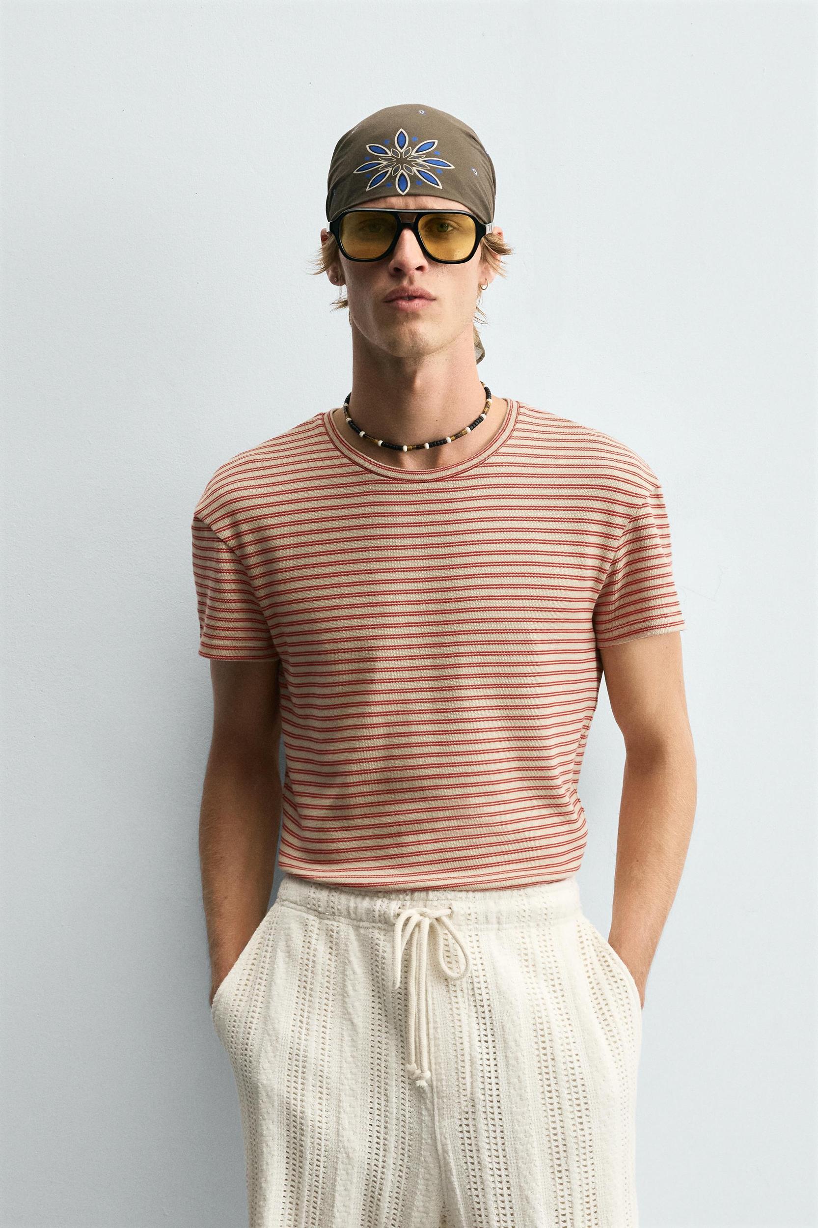 STRIPED JACQUARD T-SHIRT Product Image