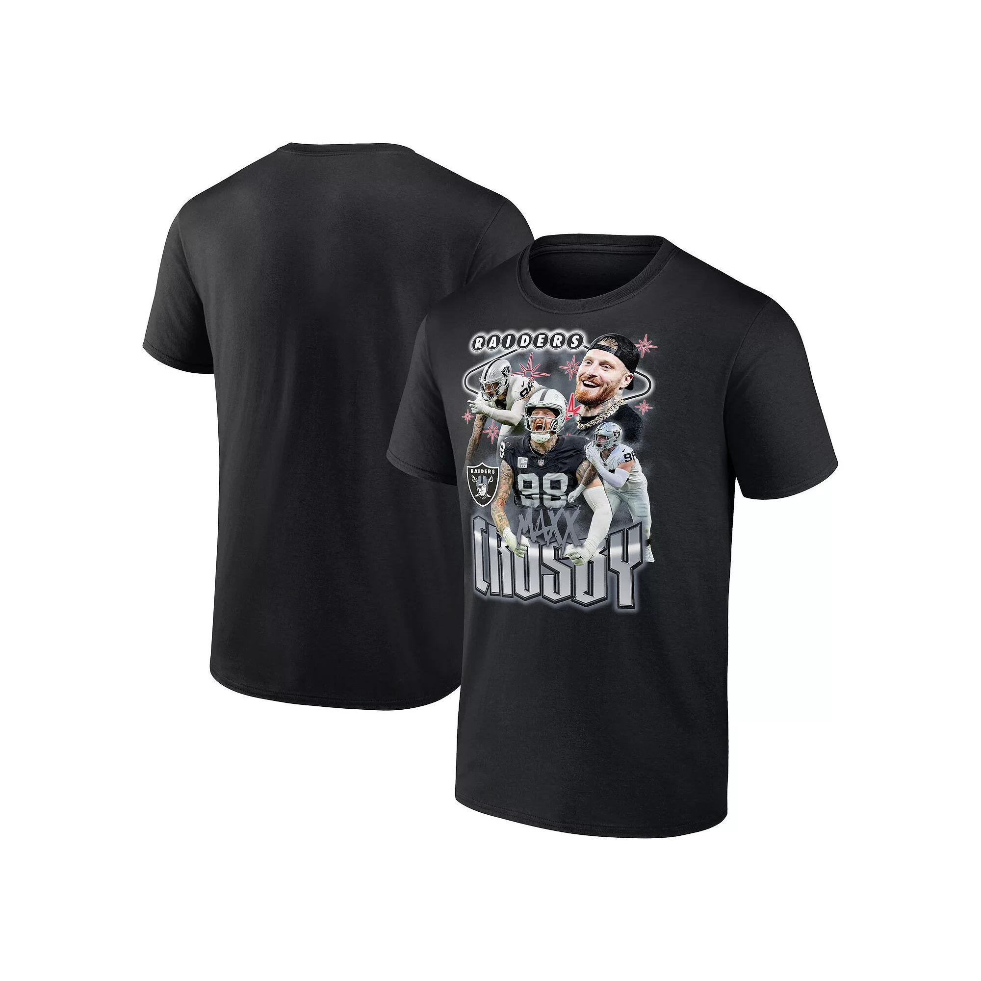 Men's Fanatics Maxx Crosby Black Las Vegas Raiders Notorious Player Graphic T-Shirt,  Product Image
