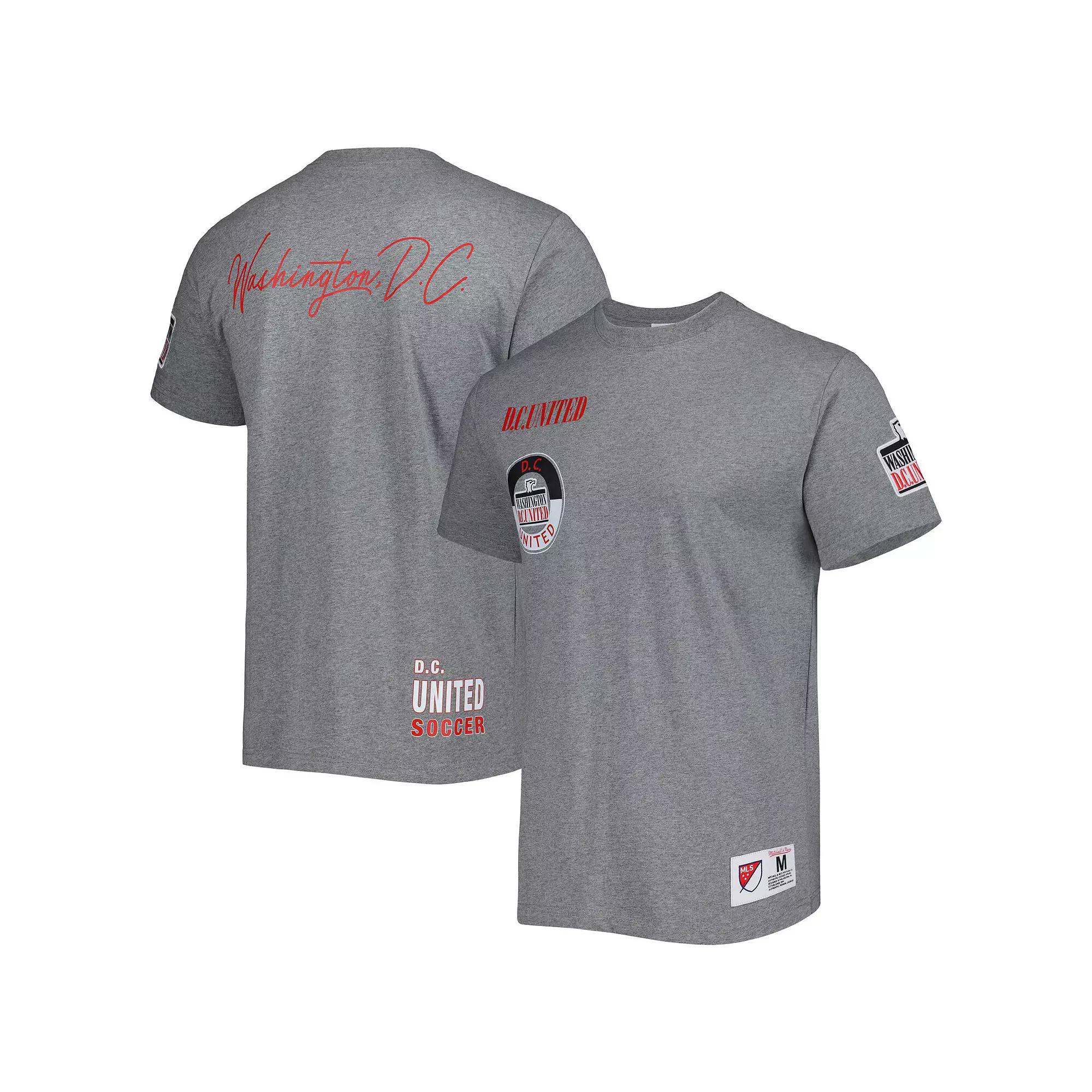 Men Mitchell & Ness Gray D.C. United City Tee, Men's,  Product Image