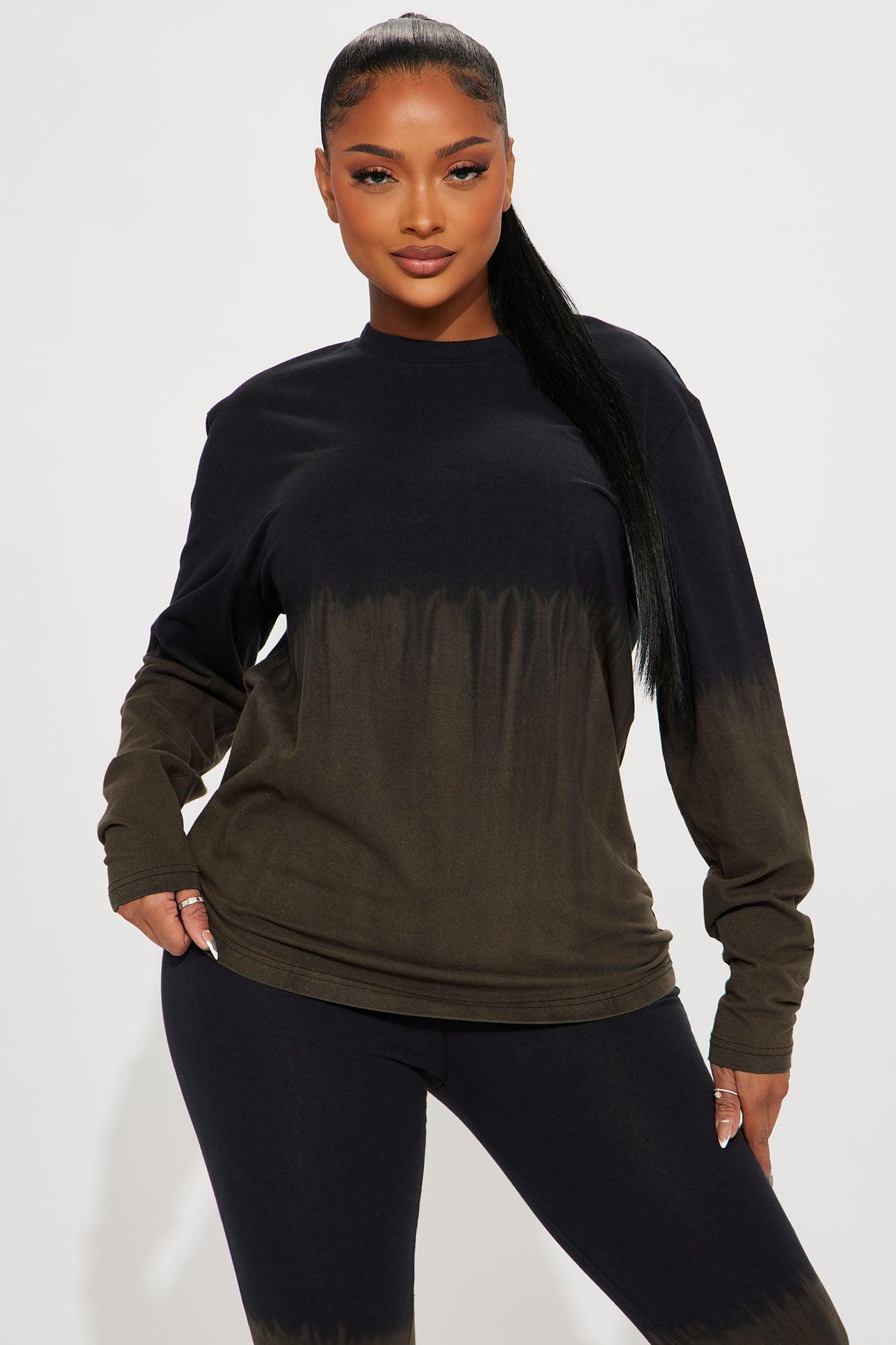 All About It Long Sleeve Legging Set - Black/combo Product Image