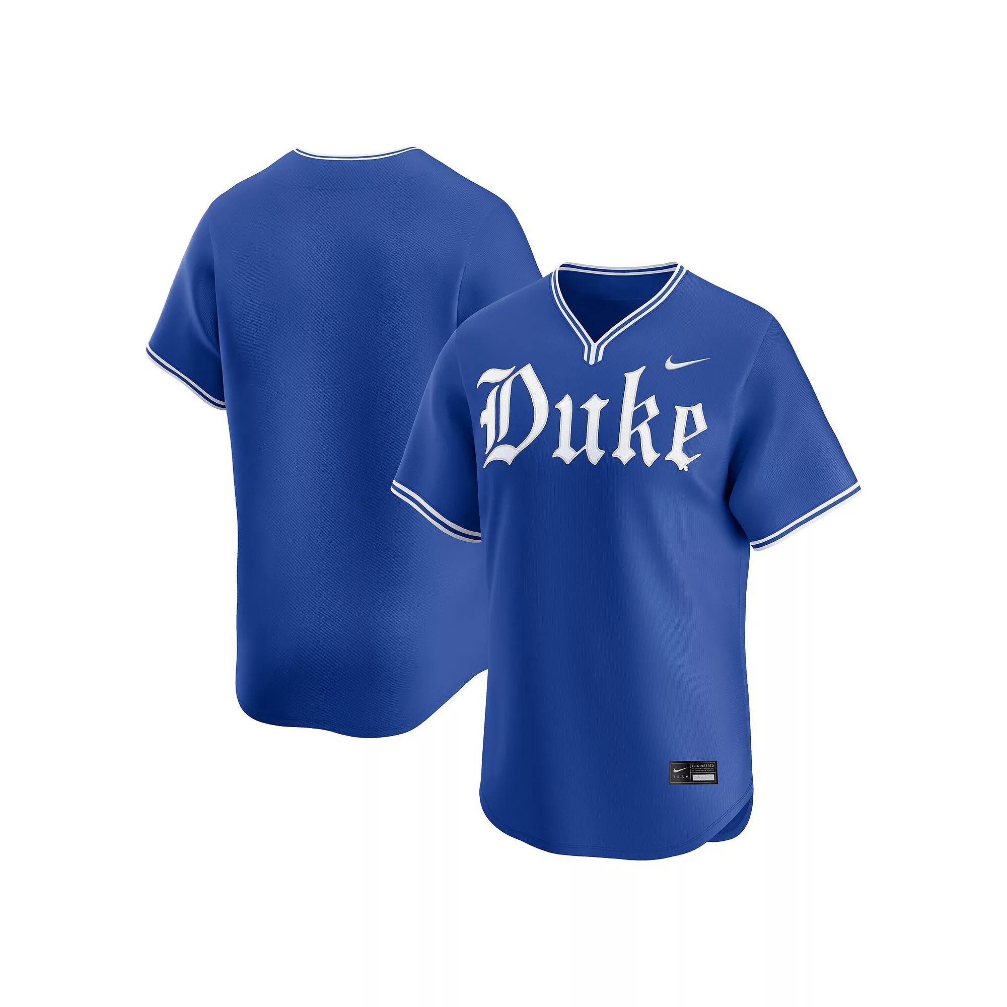Men's Nike Royal Duke Blue Devils Road College Limited Baseball Jersey,  Product Image