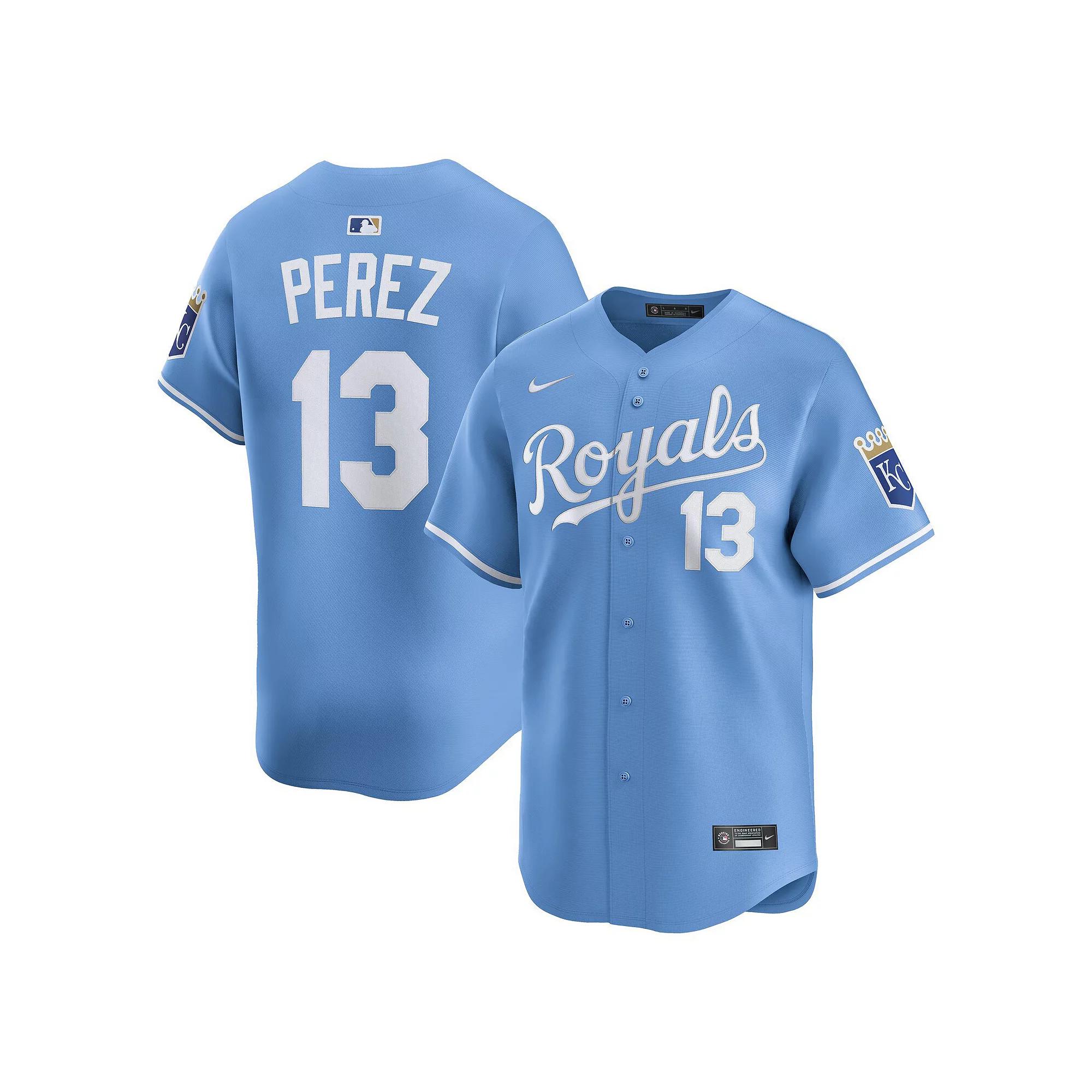 Mens Nike Salvador Perez Blue Kansas City Royals Alternate Limited Player Jersey Product Image