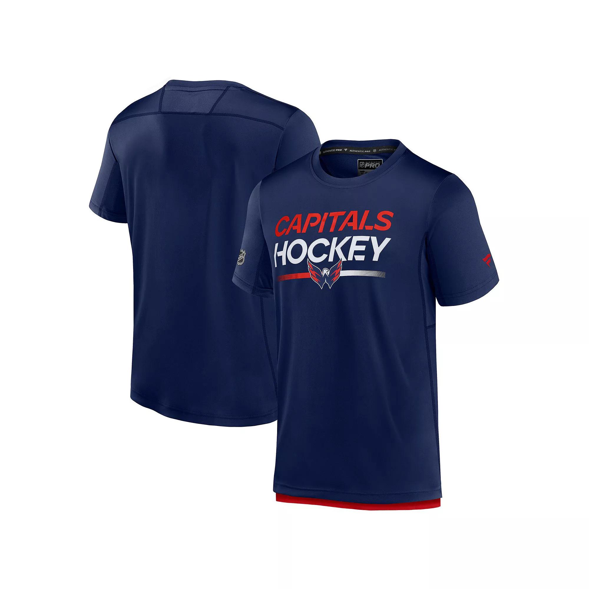 Men's Fanatics  Navy Washington Capitals Tech T-Shirt, Size: XL, Blue Product Image