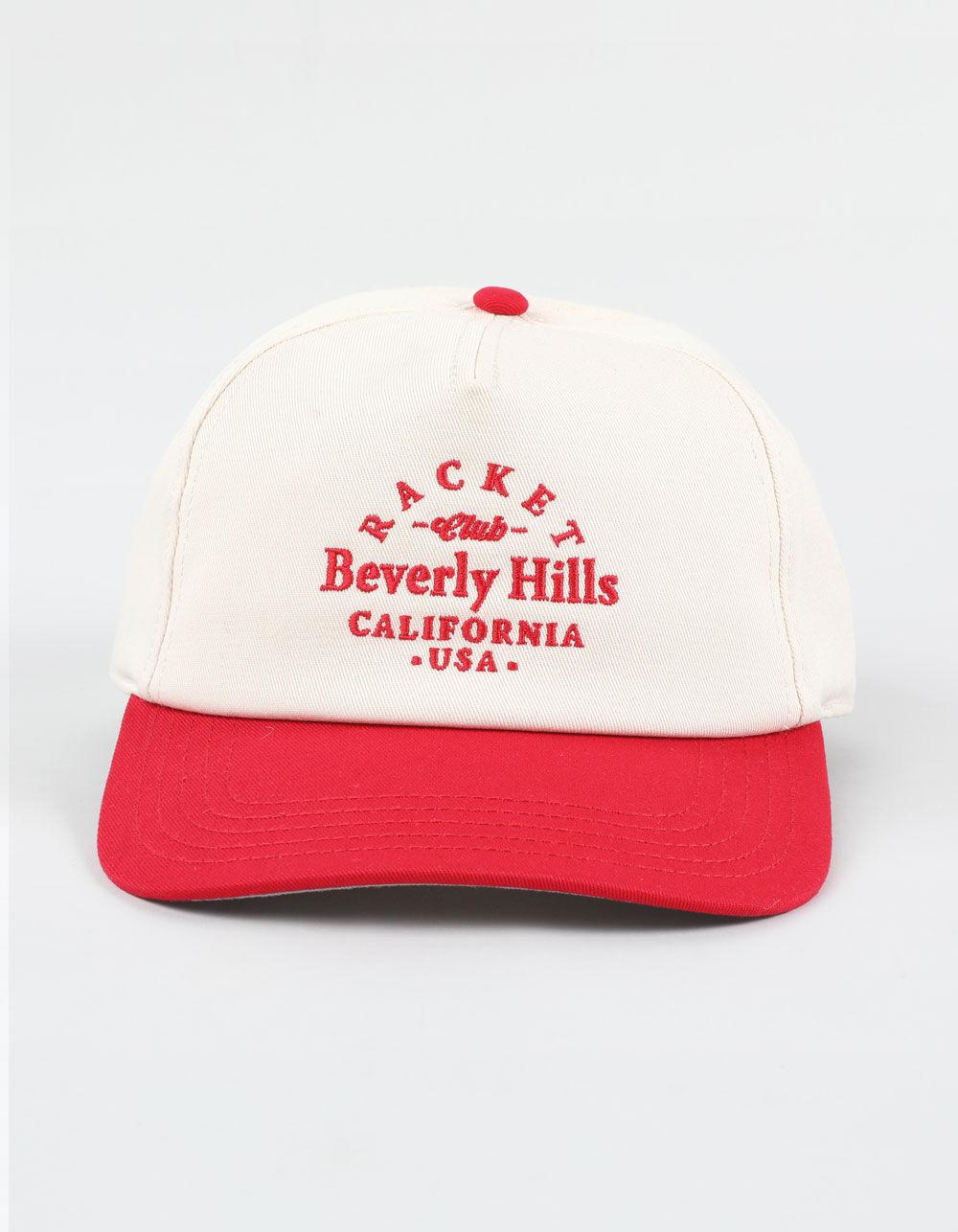 AMERICAN NEEDLE Beverly Hills Racket Club Snapback Hat - RED COMBO Product Image