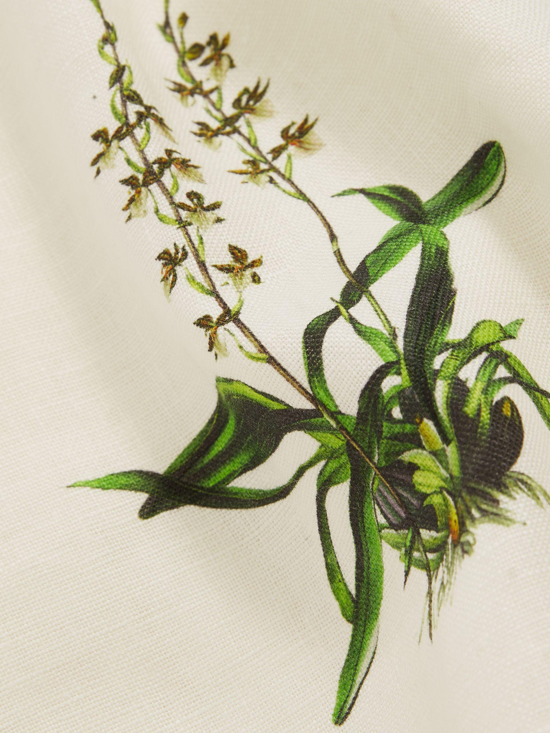 Reiss | NYBG Linen Floral Mini Dress in Ivory Product Image