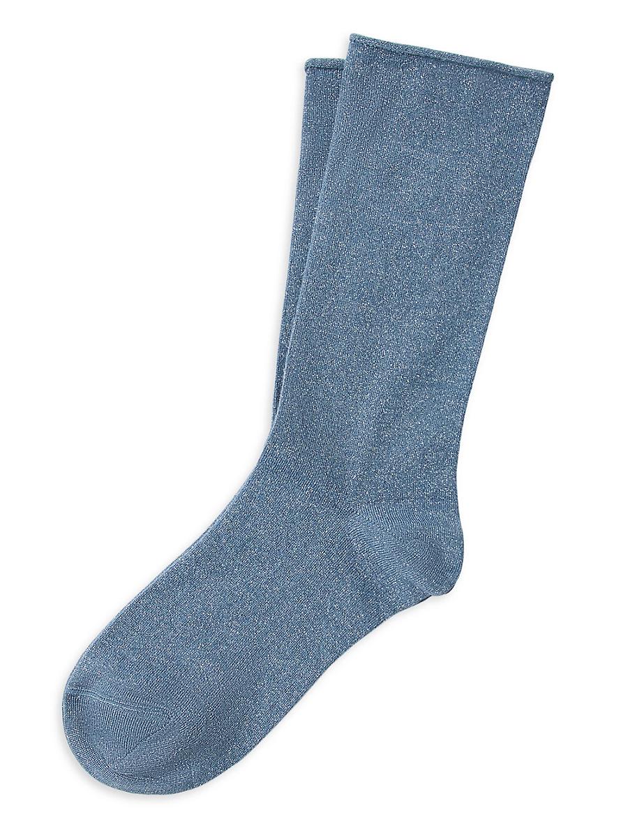 Womens Cashmere and Silk Sparkling Knit Socks Product Image