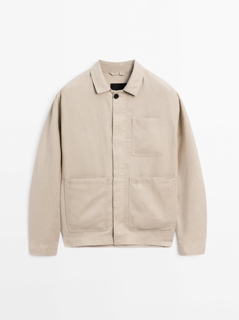 100% linen lightweight jacket Product Image