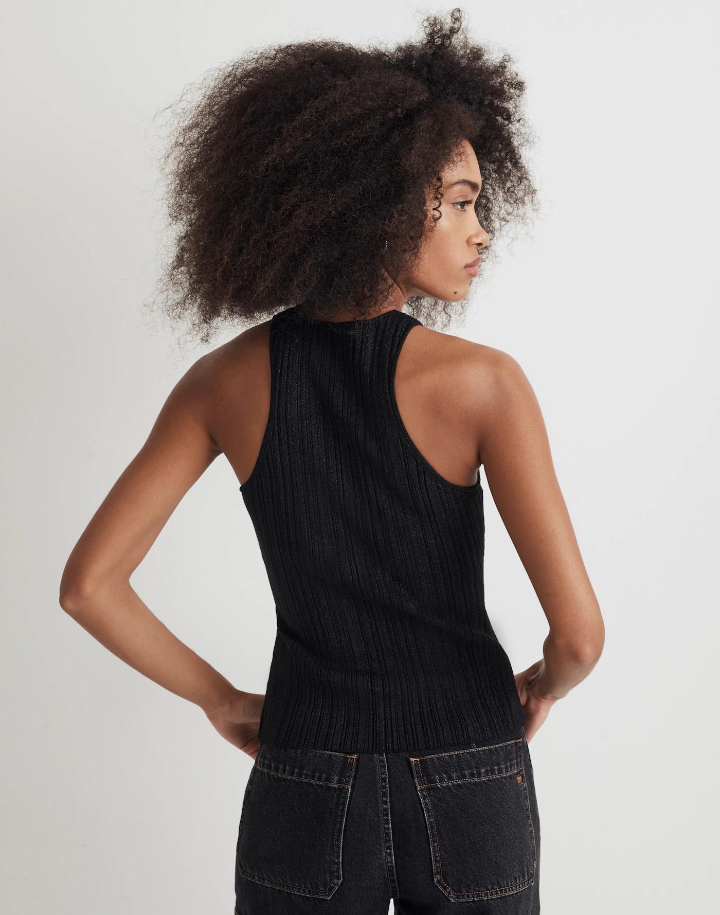 The Signature Shimmer Knit Cutaway Sweater Tank Product Image