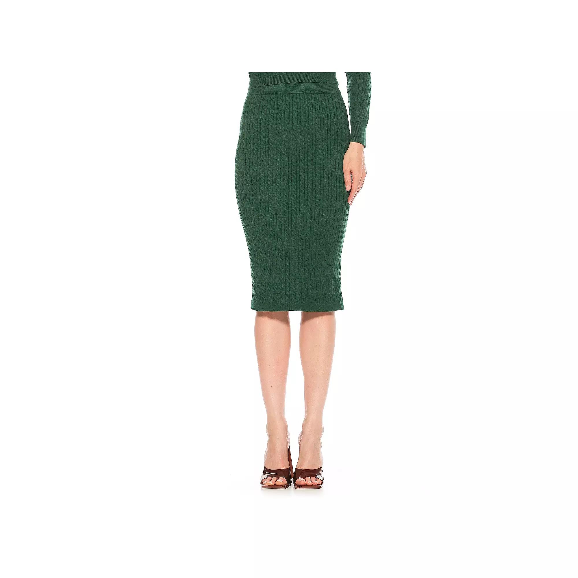 Women's ALEXIA ADMOR Cable-Knit Midi Skirt,  Product Image