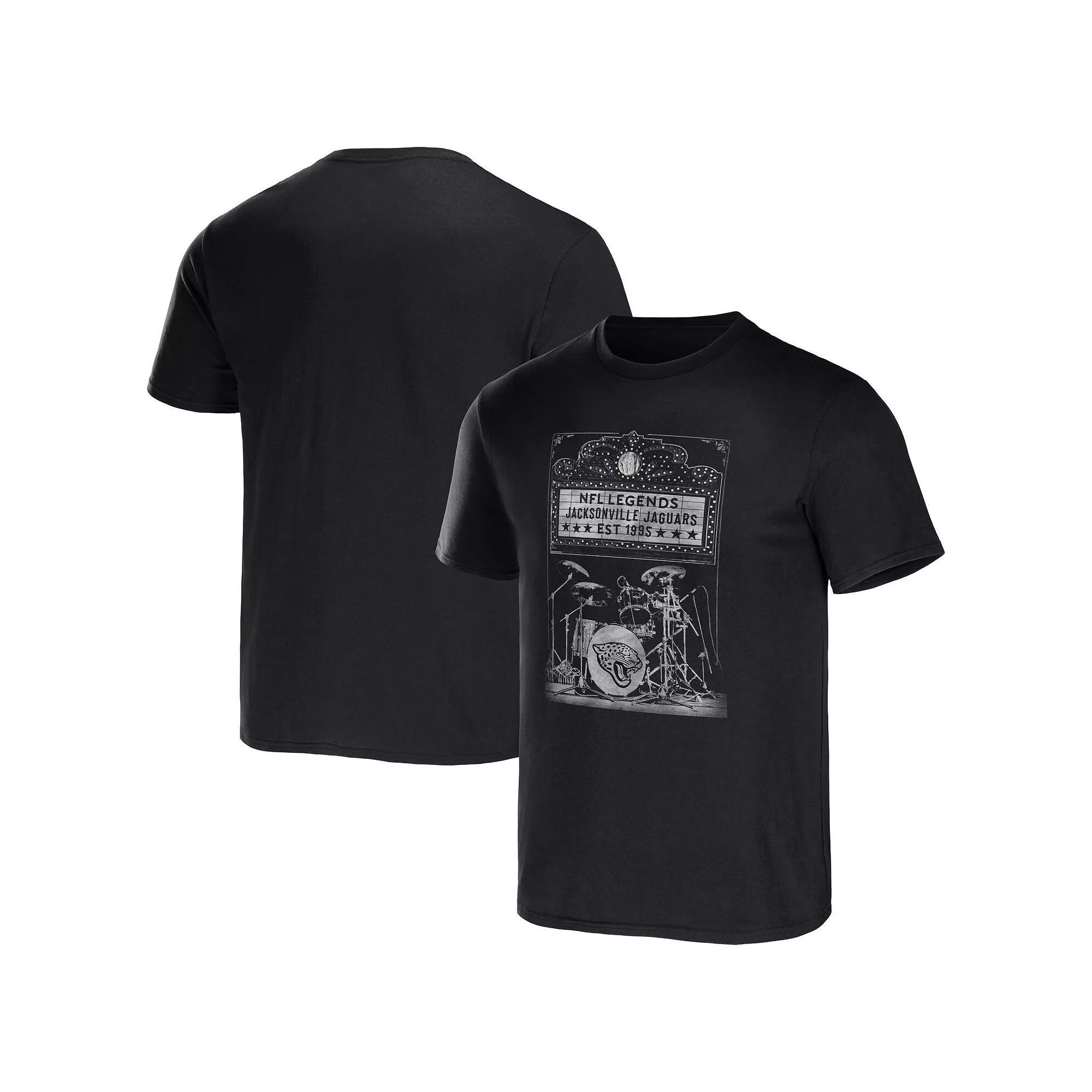 Men's NFL x Darius Rucker Collection by Fanatics Black Jacksonville Jaguars Band T-Shirt,  Product Image