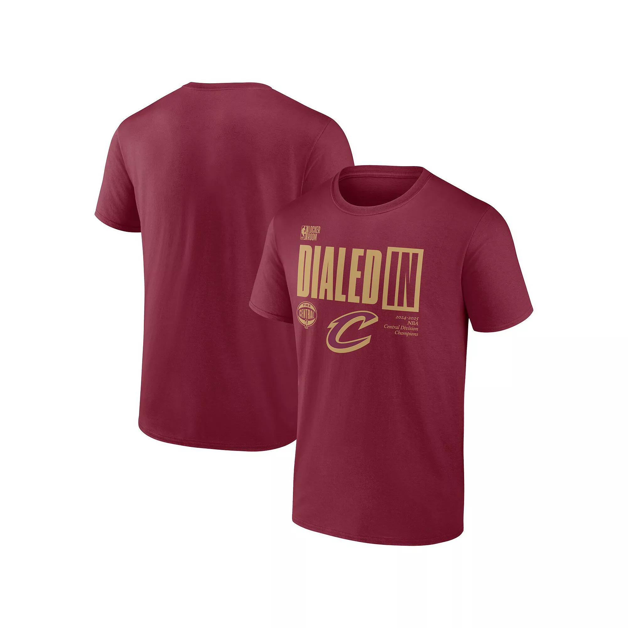 Men's Fanatics  Wine Cleveland Cavaliers 2025 Central Division Champions Locker Room T-Shirt, Size: Large, Team Product Image